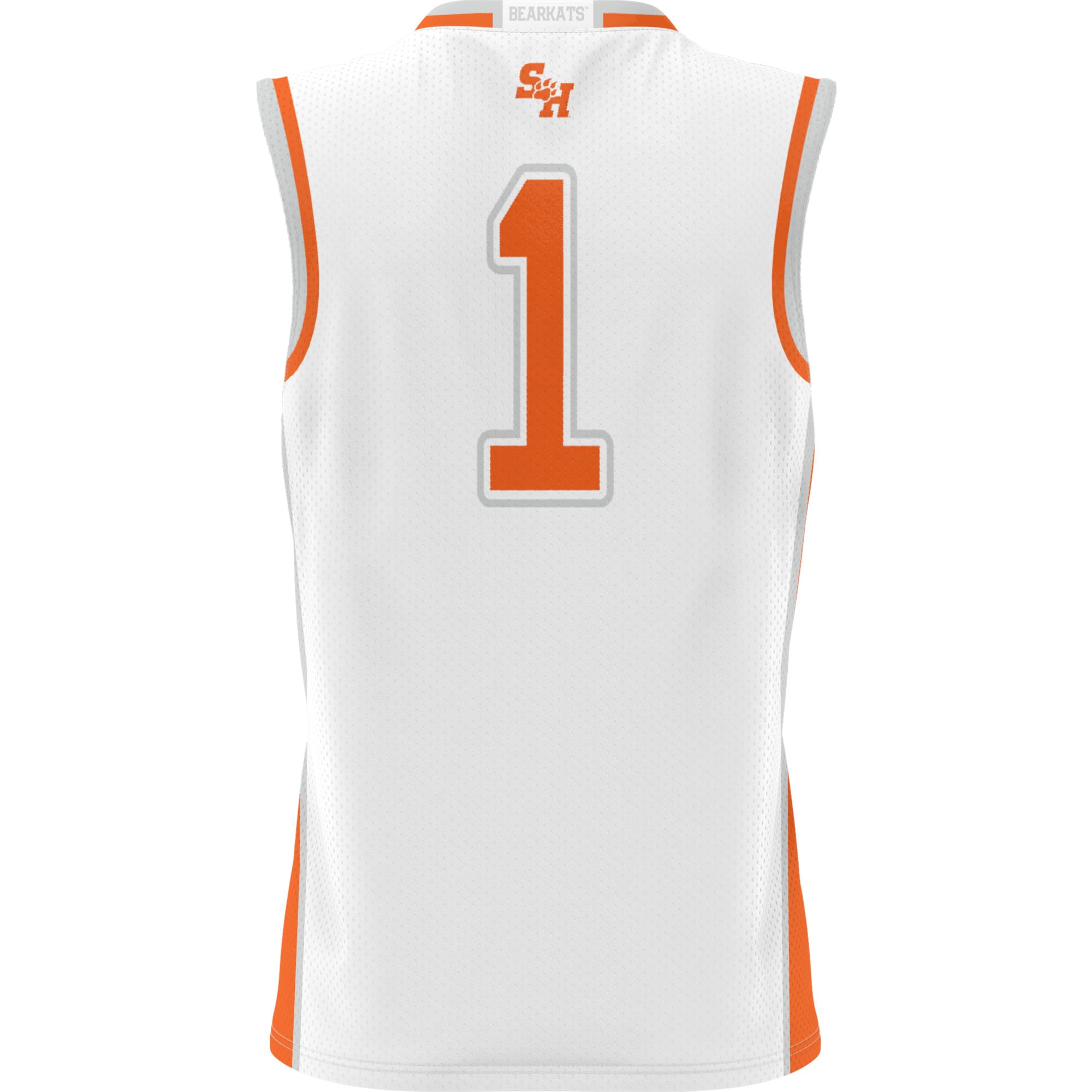 #1 Sam Houston State Bearkats Lightweight Basketball Jersey White - back view