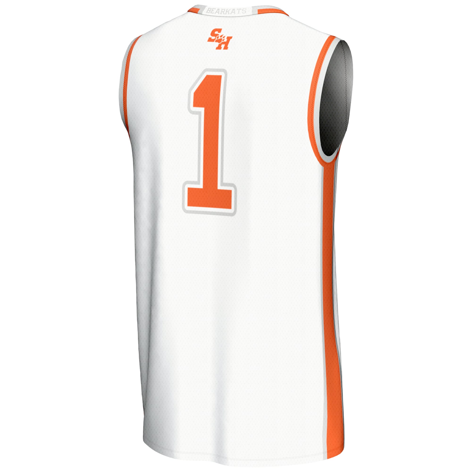 #1 Sam Houston State Bearkats Youth Lightweight Basketball Jersey White - back view