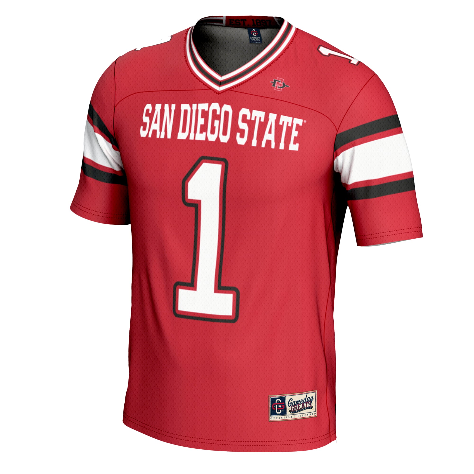 #1 San Diego State Aztecs Football Jersey Cardinal - front view