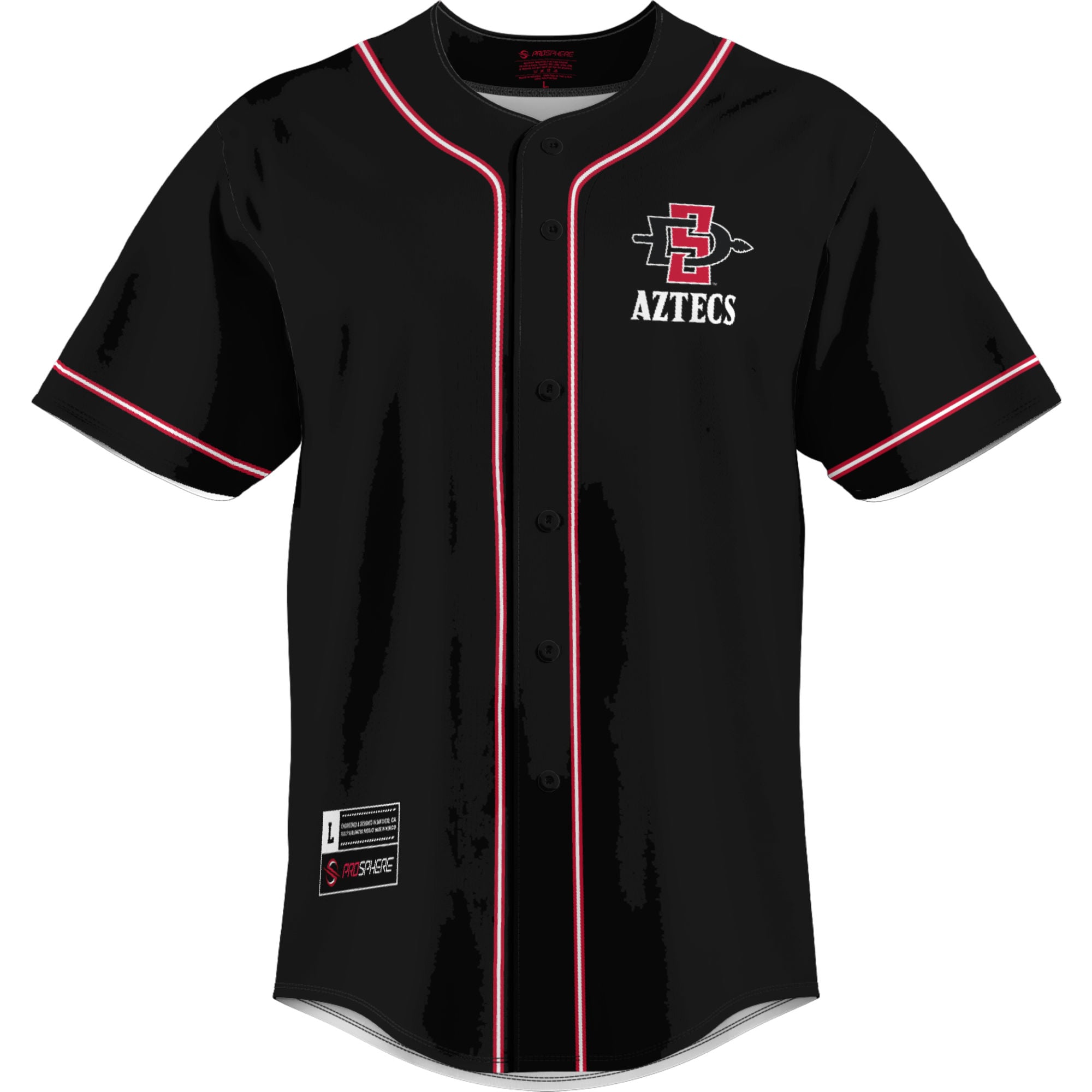 San Diego State Aztecs Lightweight Baseball Jersey Scarlet - front view