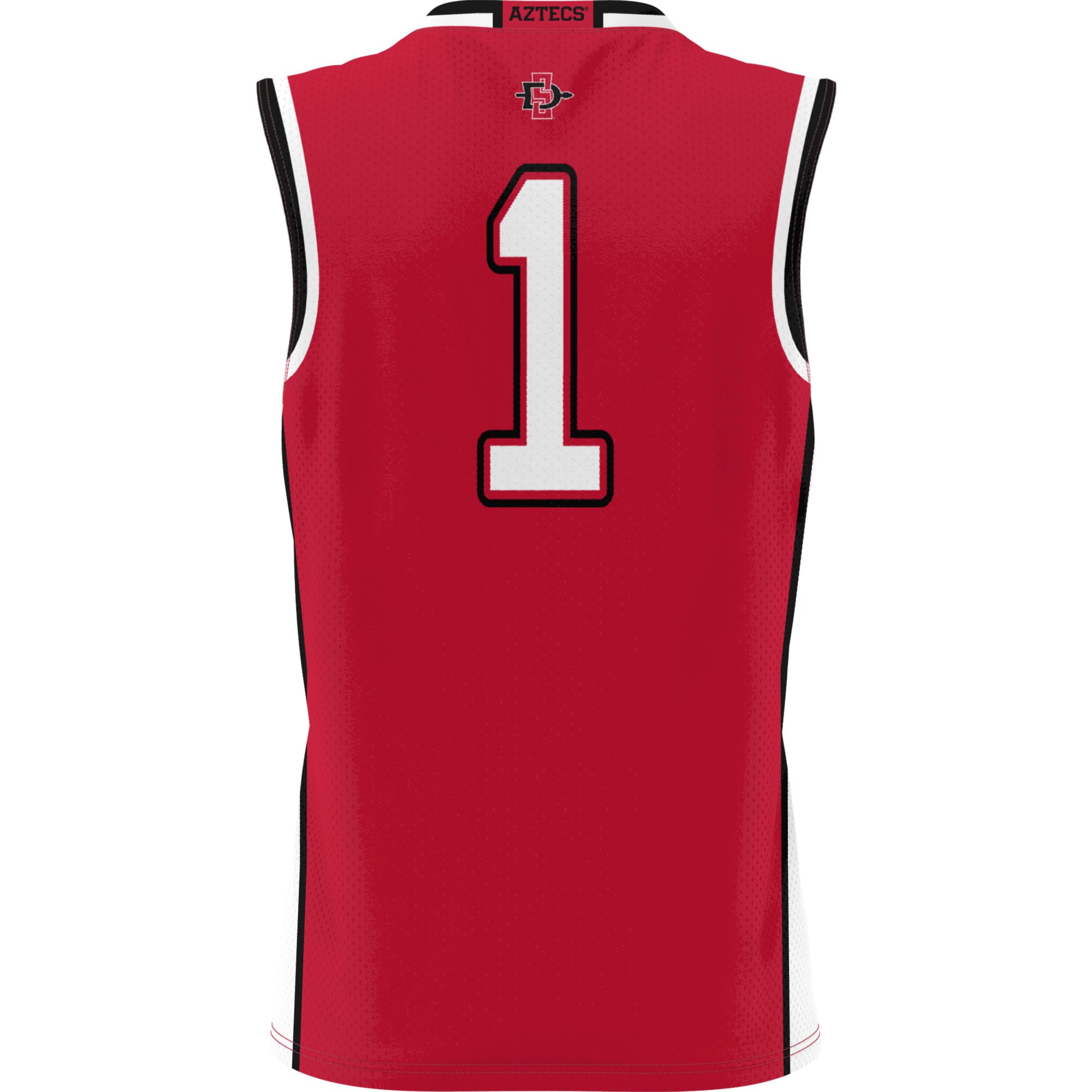 #1 San Diego State Aztecs Lightweight Basketball Jersey Scarlet - back view