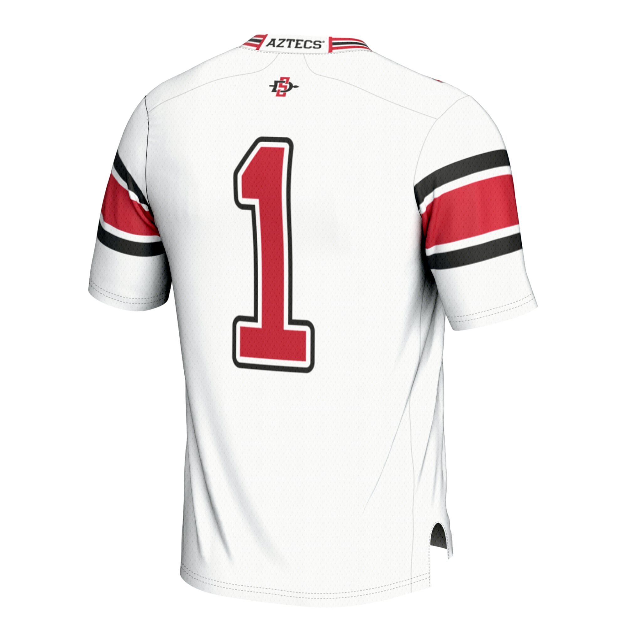 #1 San Diego State Aztecs Youth Football Jersey White - back view