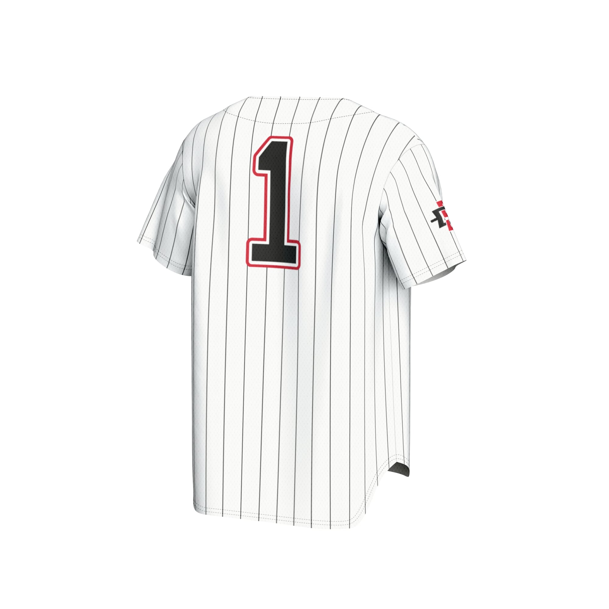 #1 San Diego State Aztecs Youth Lightweight Baseball Fashion Jersey White - back view