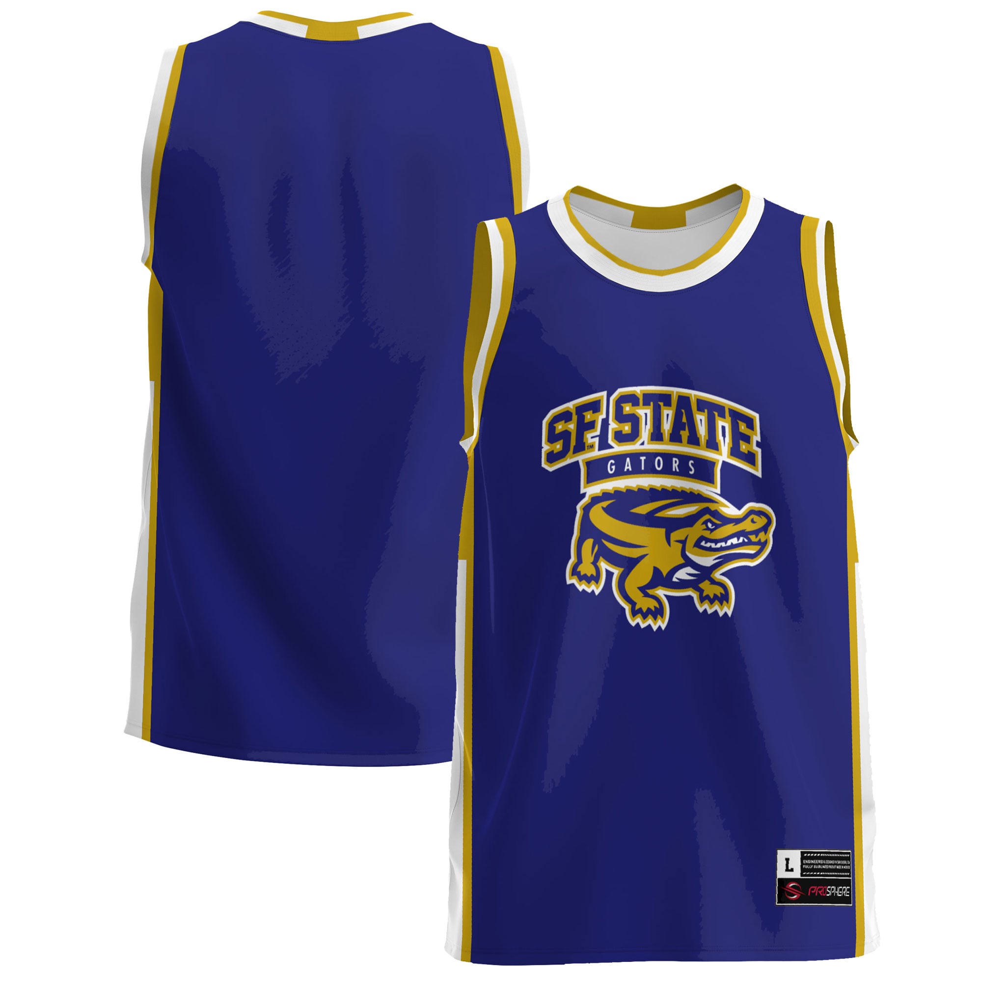 San Francisco State Gators Lightweight Basketball Jersey Purple - front and back view