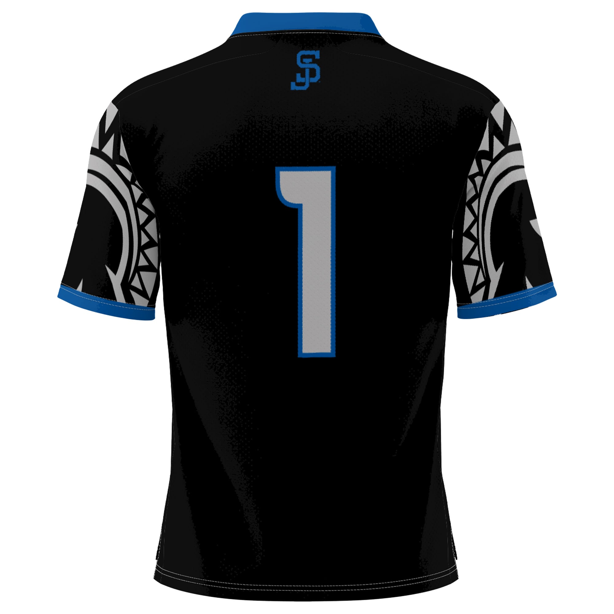 #1 San Jose State Spartans Football Jersey Black - back view