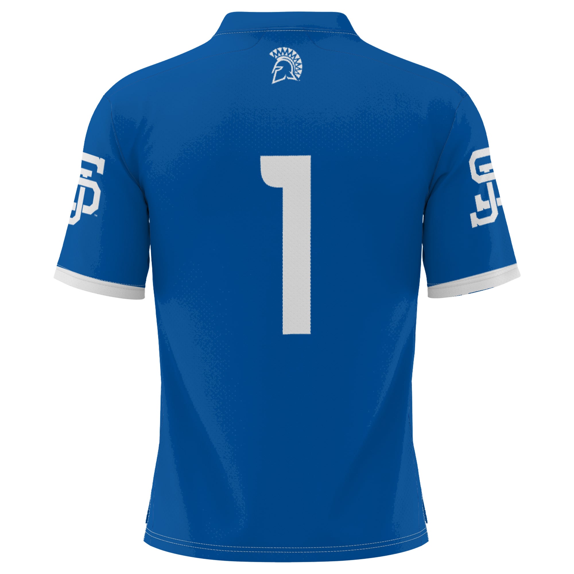 #1 San Jose State Spartans Football Jersey Royal - back view