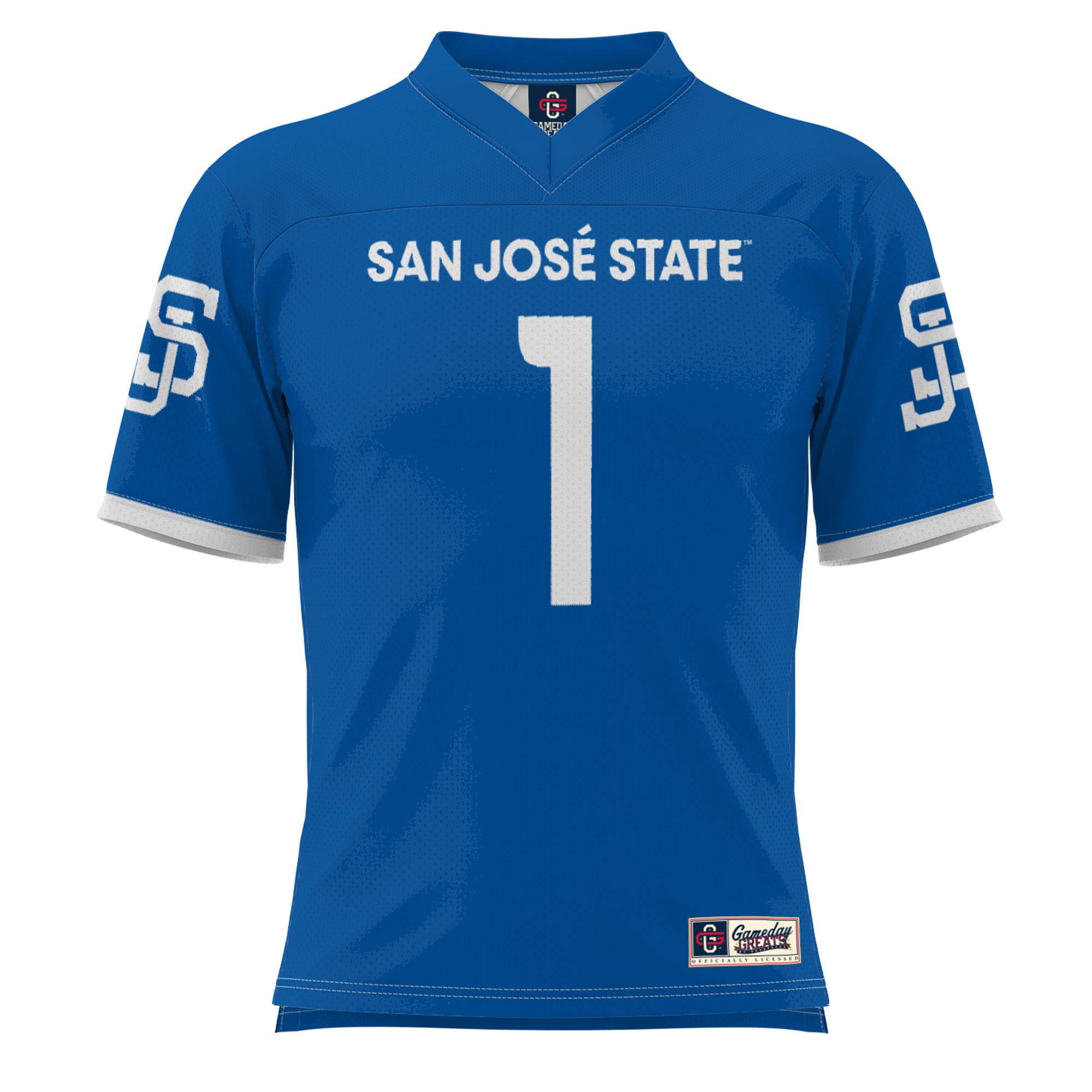 #1 San Jose State Spartans Football Jersey Royal - front view