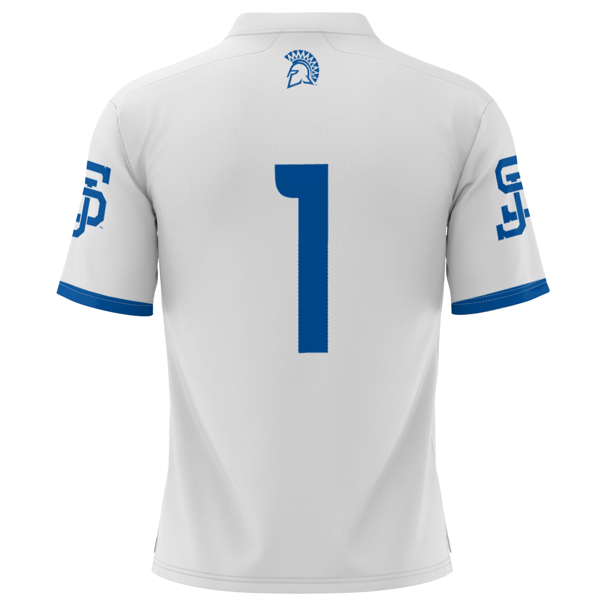 #1 San Jose State Spartans Football Jersey White - back view