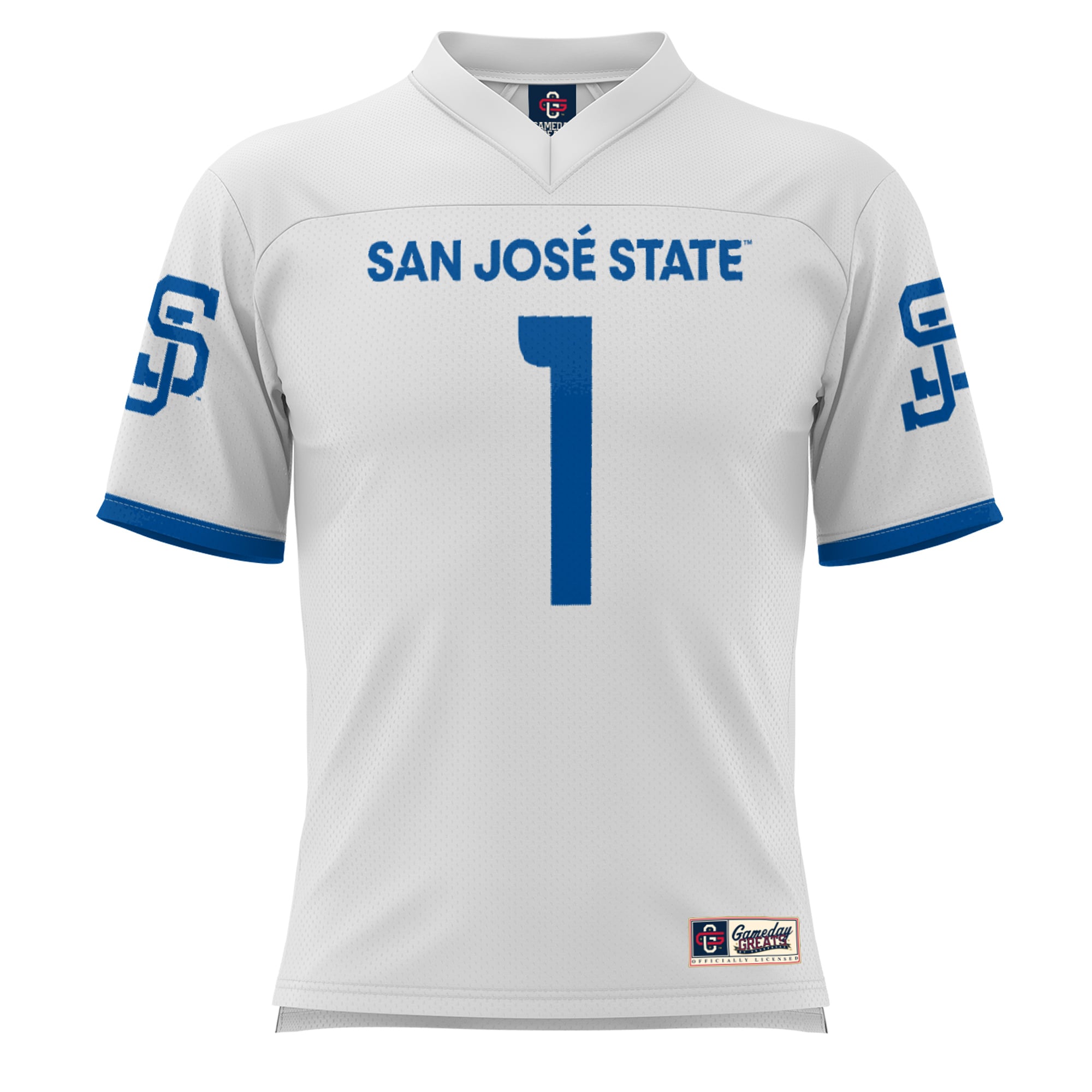 #1 San Jose State Spartans Football Jersey White - front view