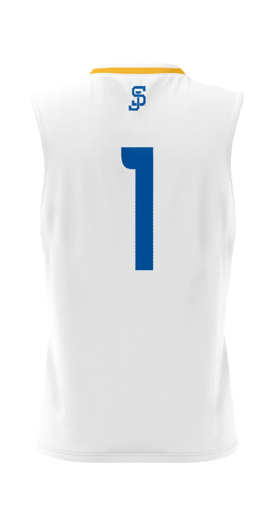#1 San Jose State Spartans Youth Lightweight Basketball Jersey White - back view