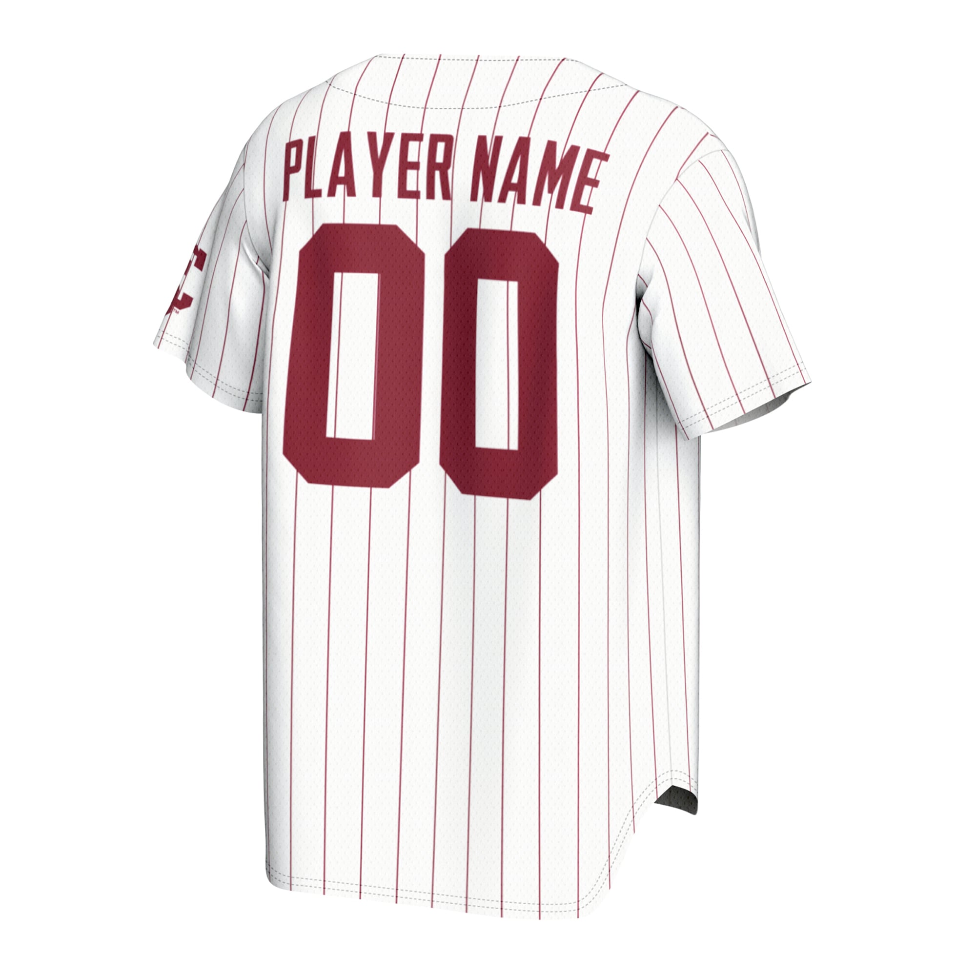 Santa Clara Broncos Unisex Lightweight Collegiate Baseball Fashion Jersey White - back view