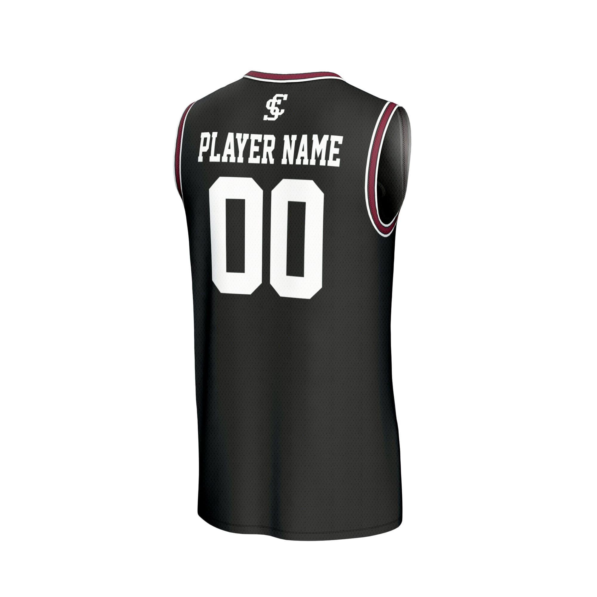 Santa Clara Broncos Unisex Men's Basketball Lightweight Jersey Black - back view
