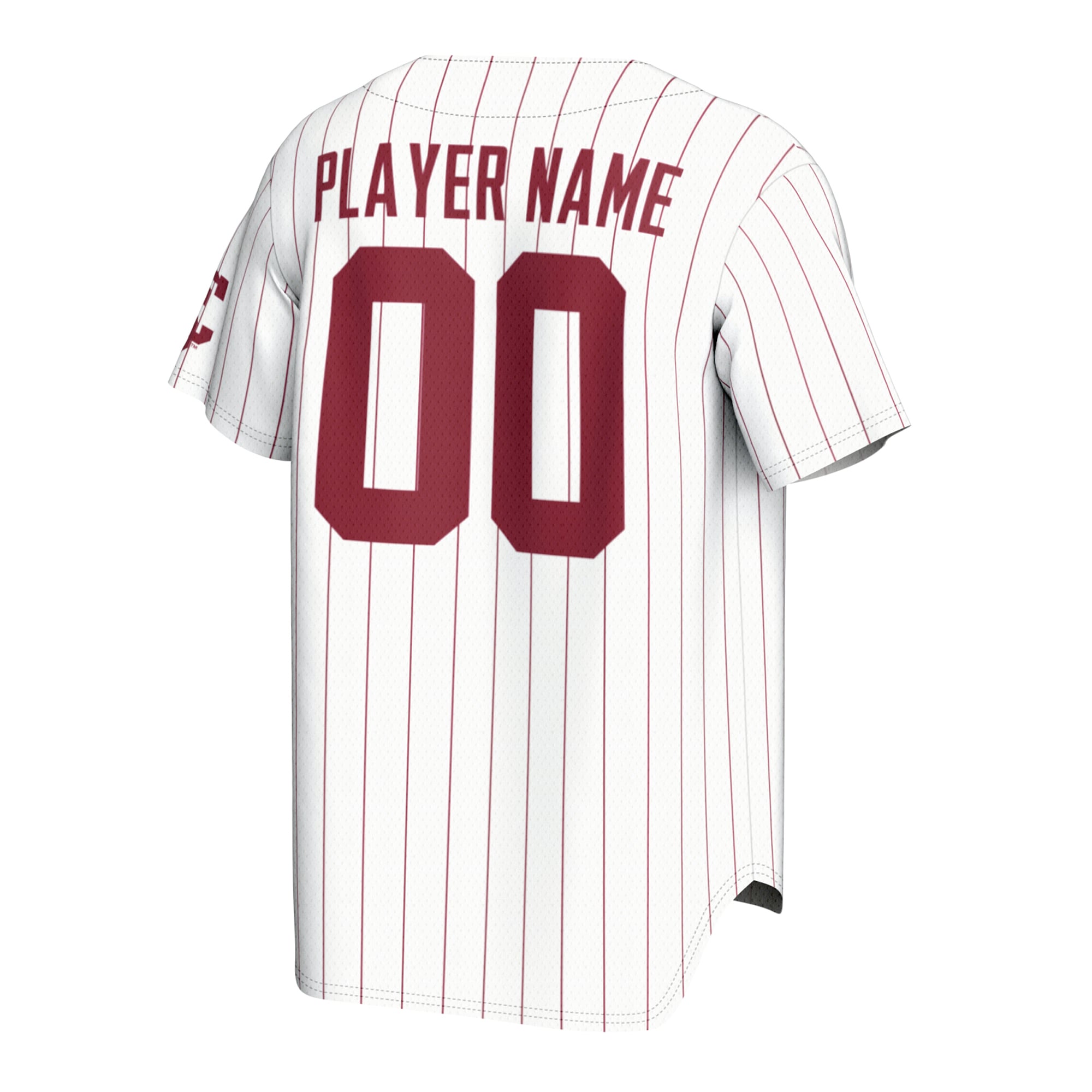 Santa Clara Broncos Youth Lightweight Collegiate Softball Fashion Jersey White - back view
