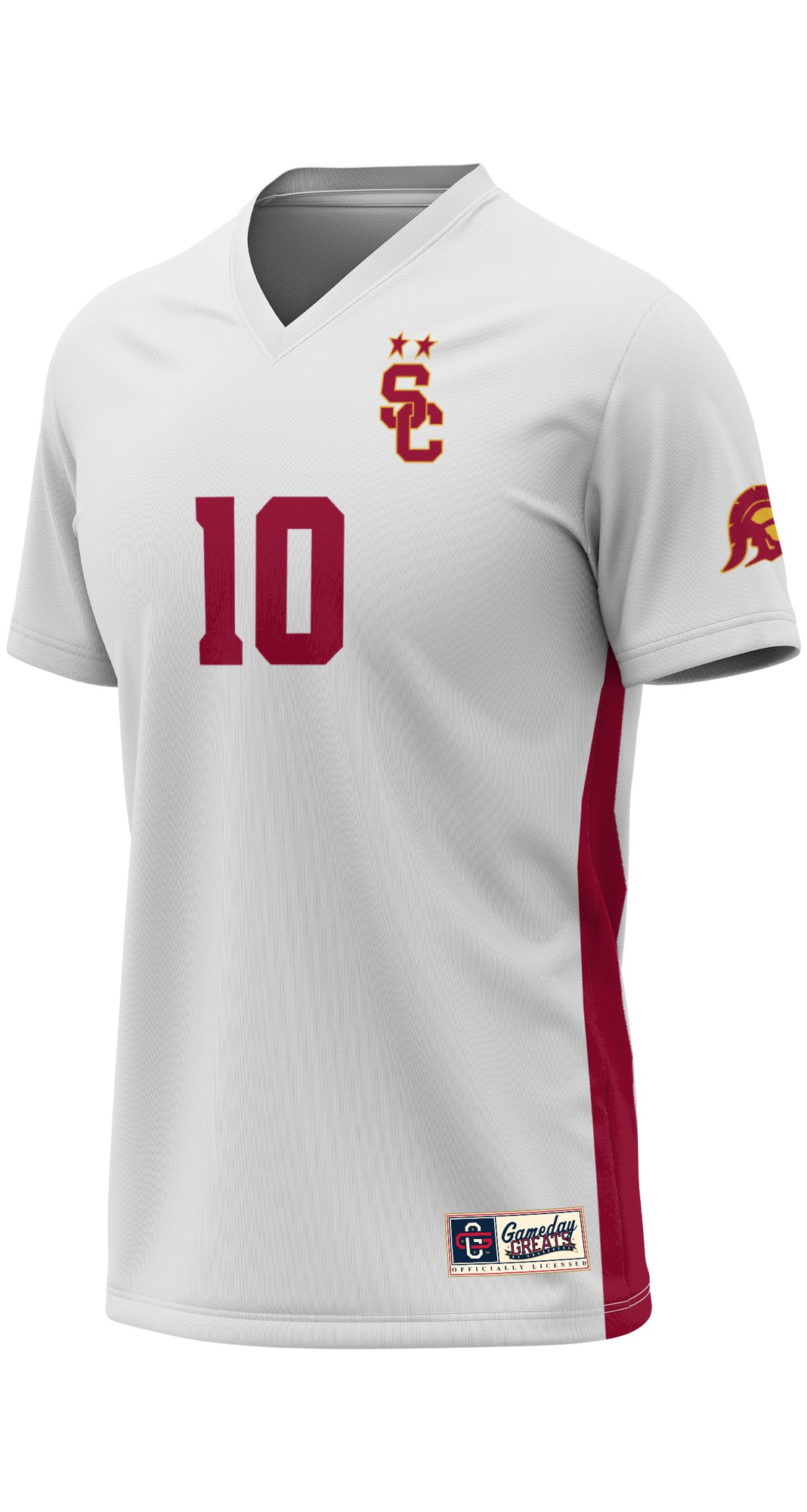 Savannah DeMelo USC Trojans Youth Lightweight Women's Soccer Jersey White - front view