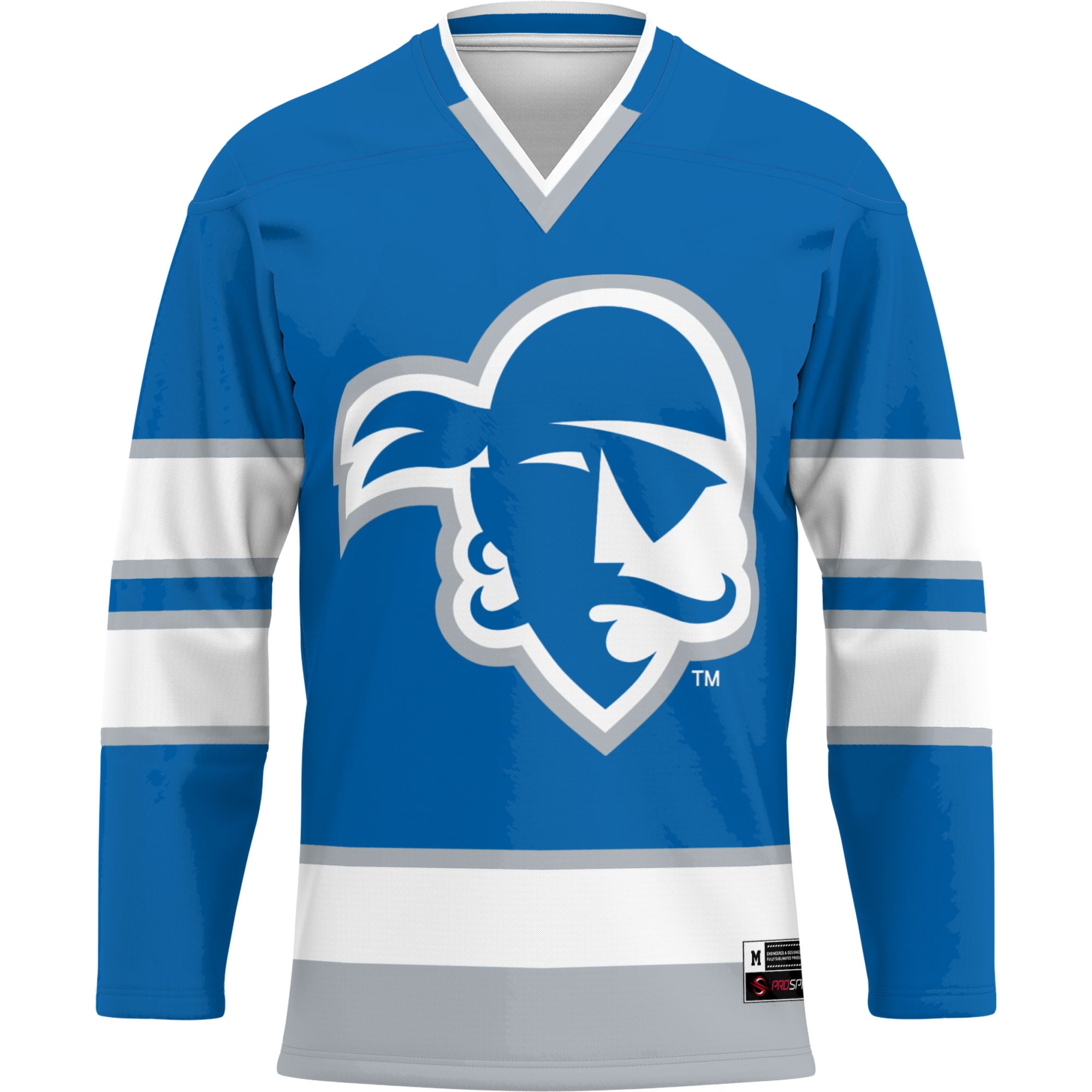 Seton Hall Pirates Hockey Jersey Blue - front view