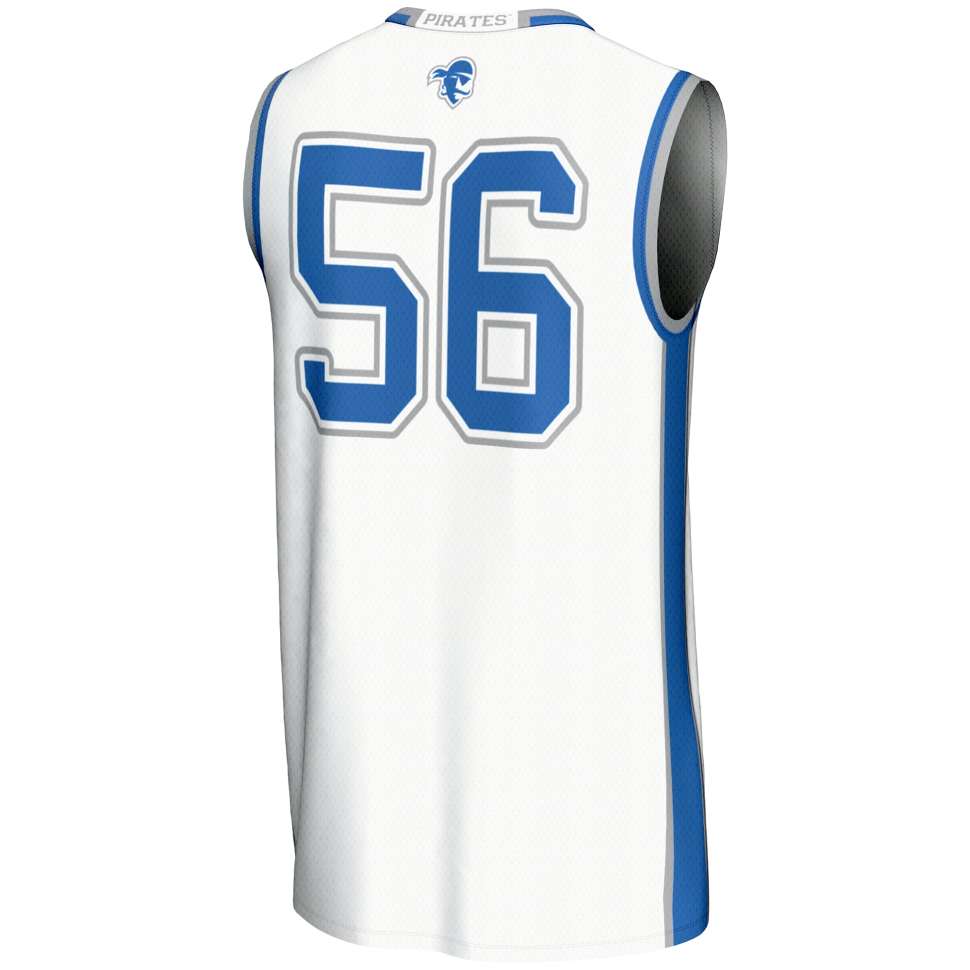 #56 Seton Hall Pirates Youth Lightweight Basketball Jersey White - back view