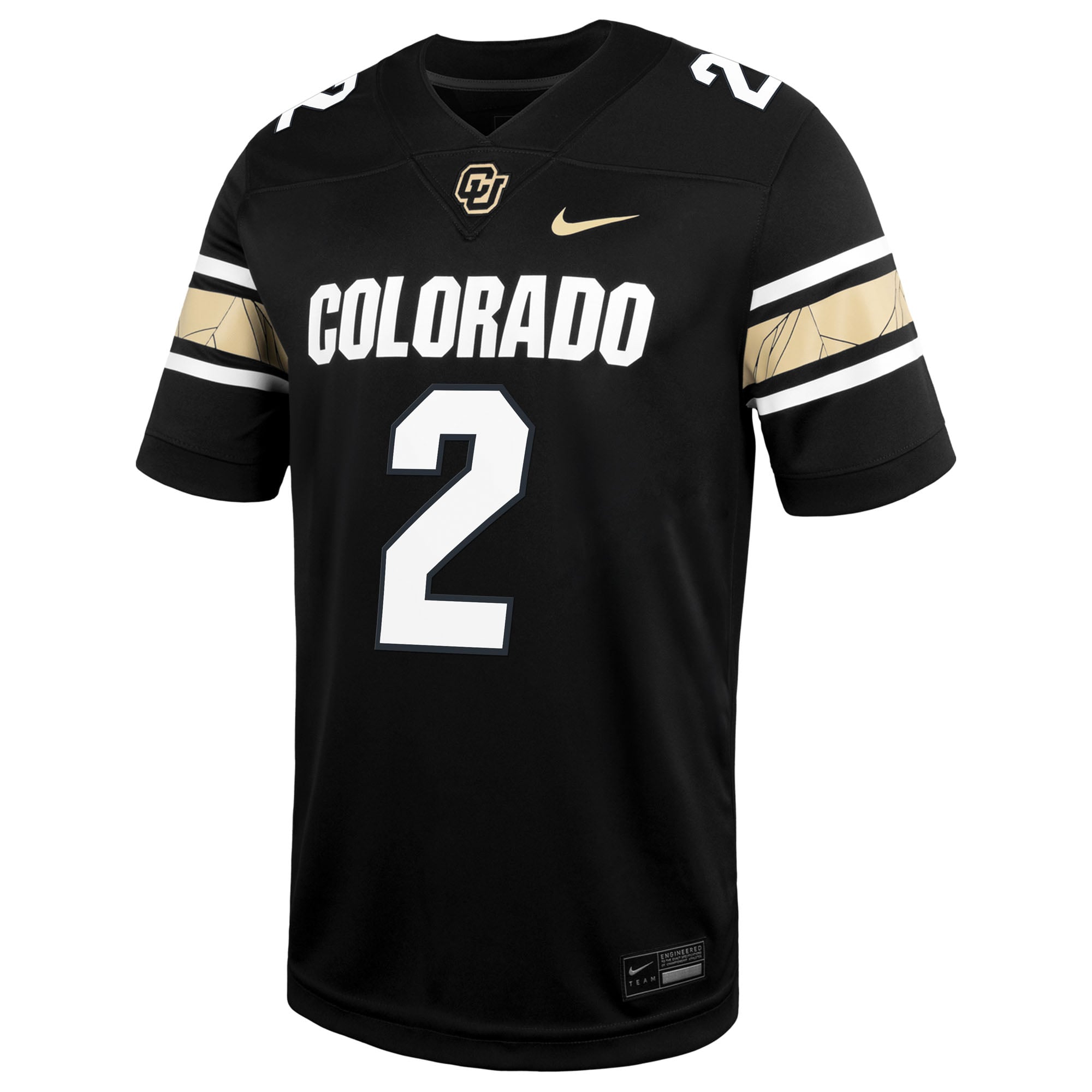 Shedeur Sanders Colorado Buffaloes Alternate Alumni Jersey Black - front view