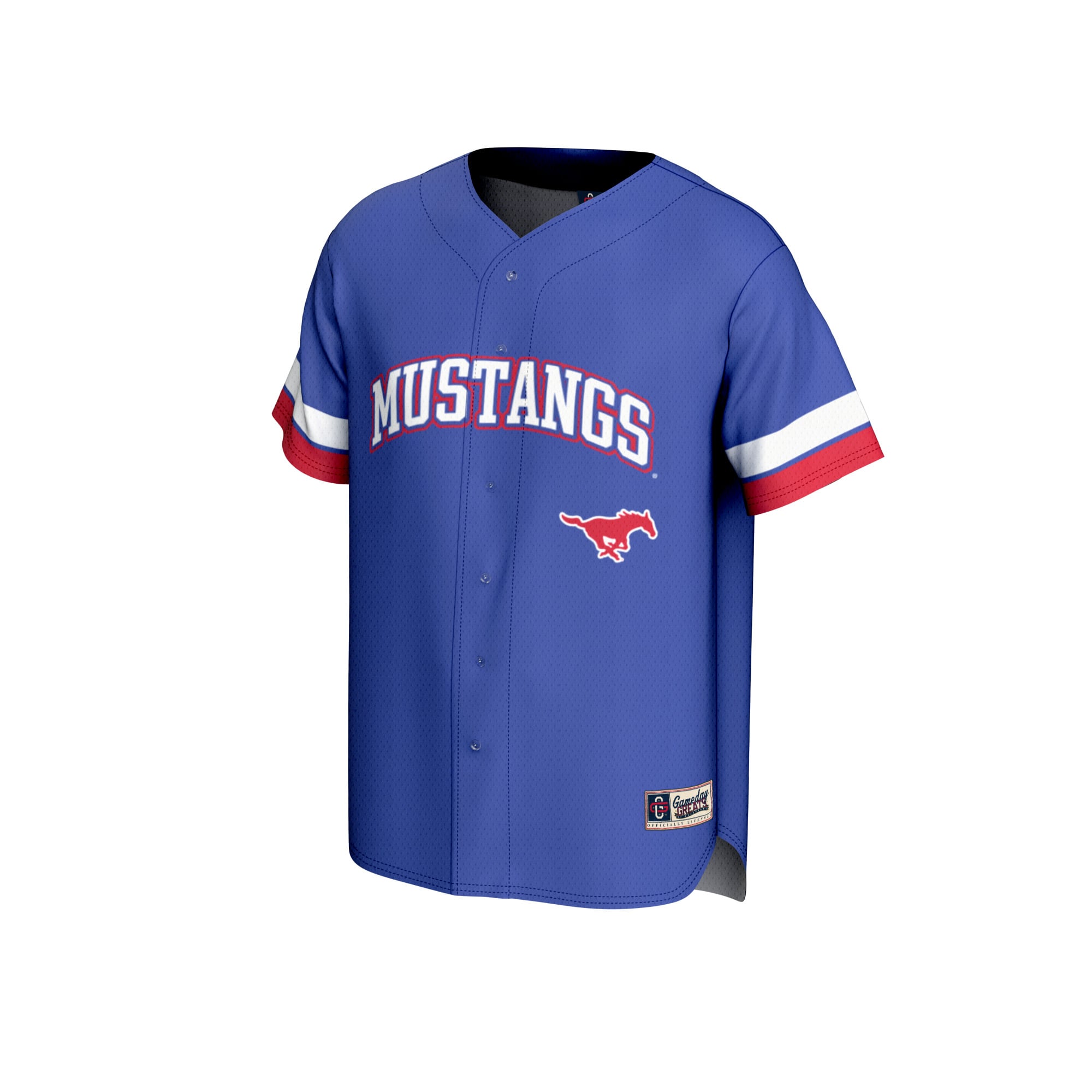 SMU Mustangs Baseball Jersey Royal - front view