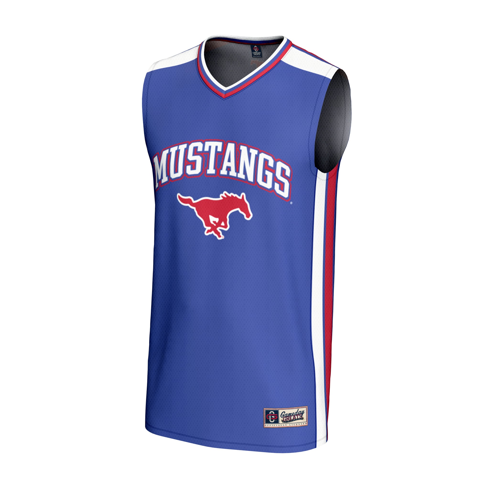 SMU Mustangs Basketball Jersey Royal - front view