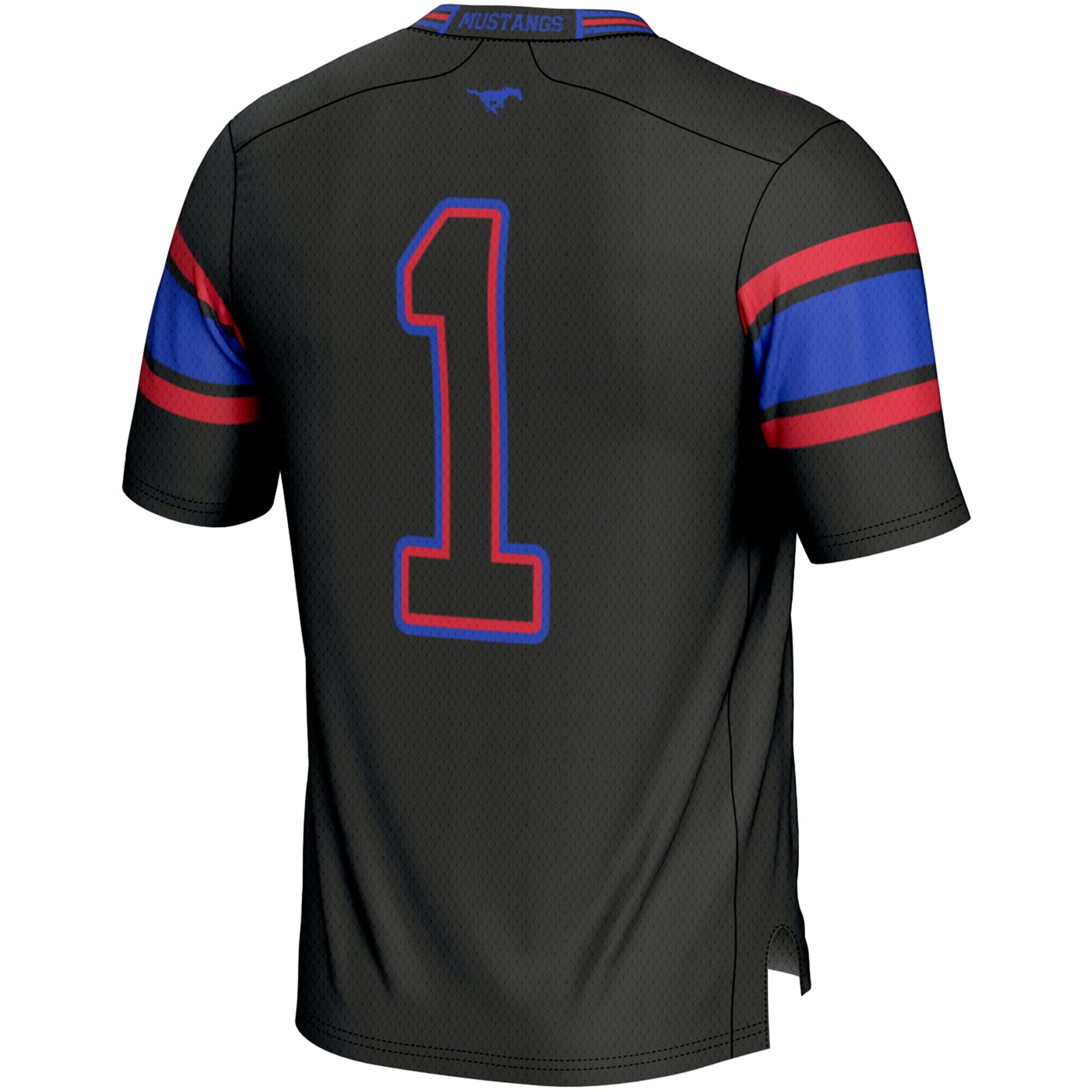 #1 SMU Mustangs Endzone Football Jersey Black - detail view 1