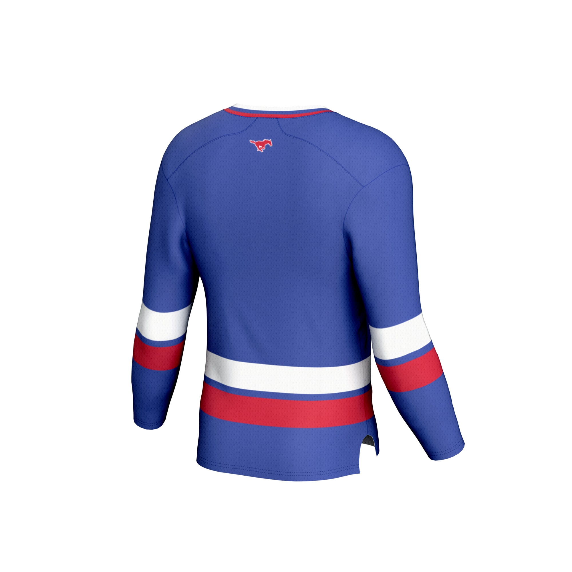 SMU Mustangs Hockey Jersey Royal - back view