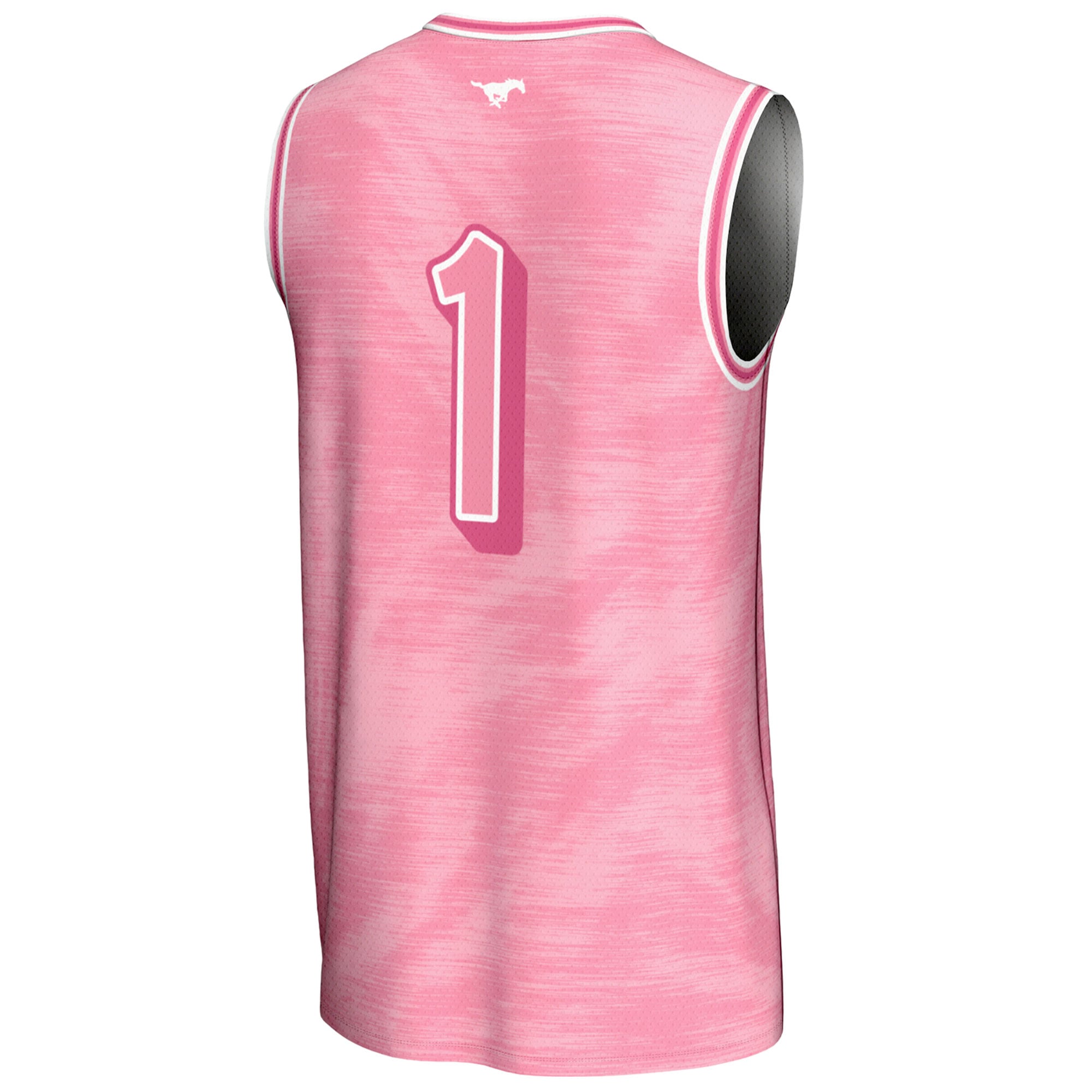 #1 SMU Mustangs Unisex Lightweight Basketball Fashion Jersey Pink - back view