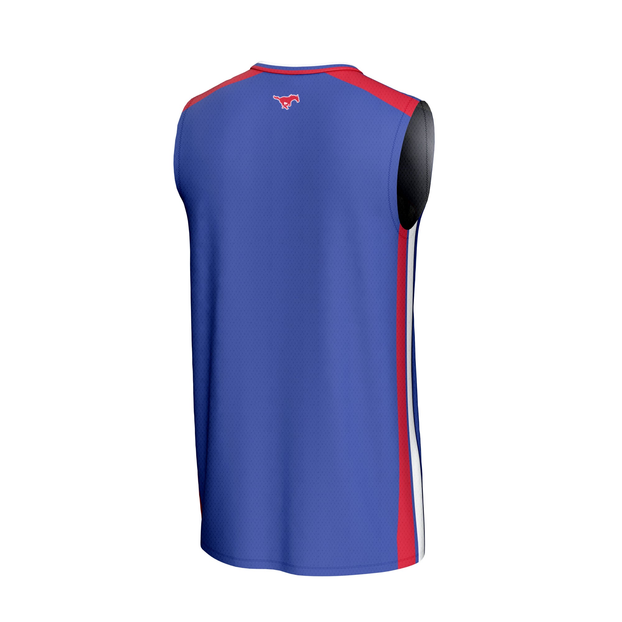 SMU Mustangs Youth Basketball Jersey Royal - back view