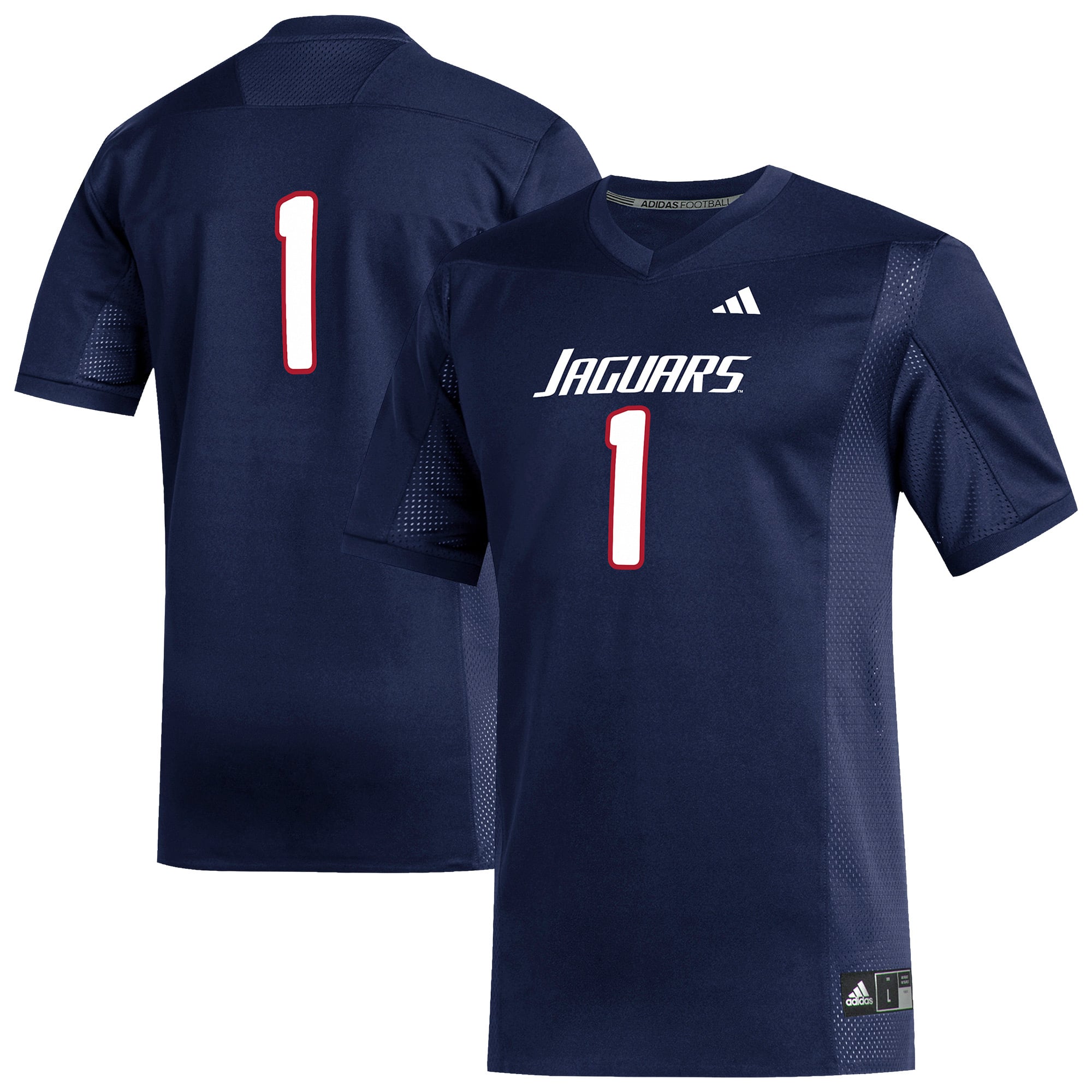 #1 South Alabama Jaguars Football Jersey Navy - front and back view