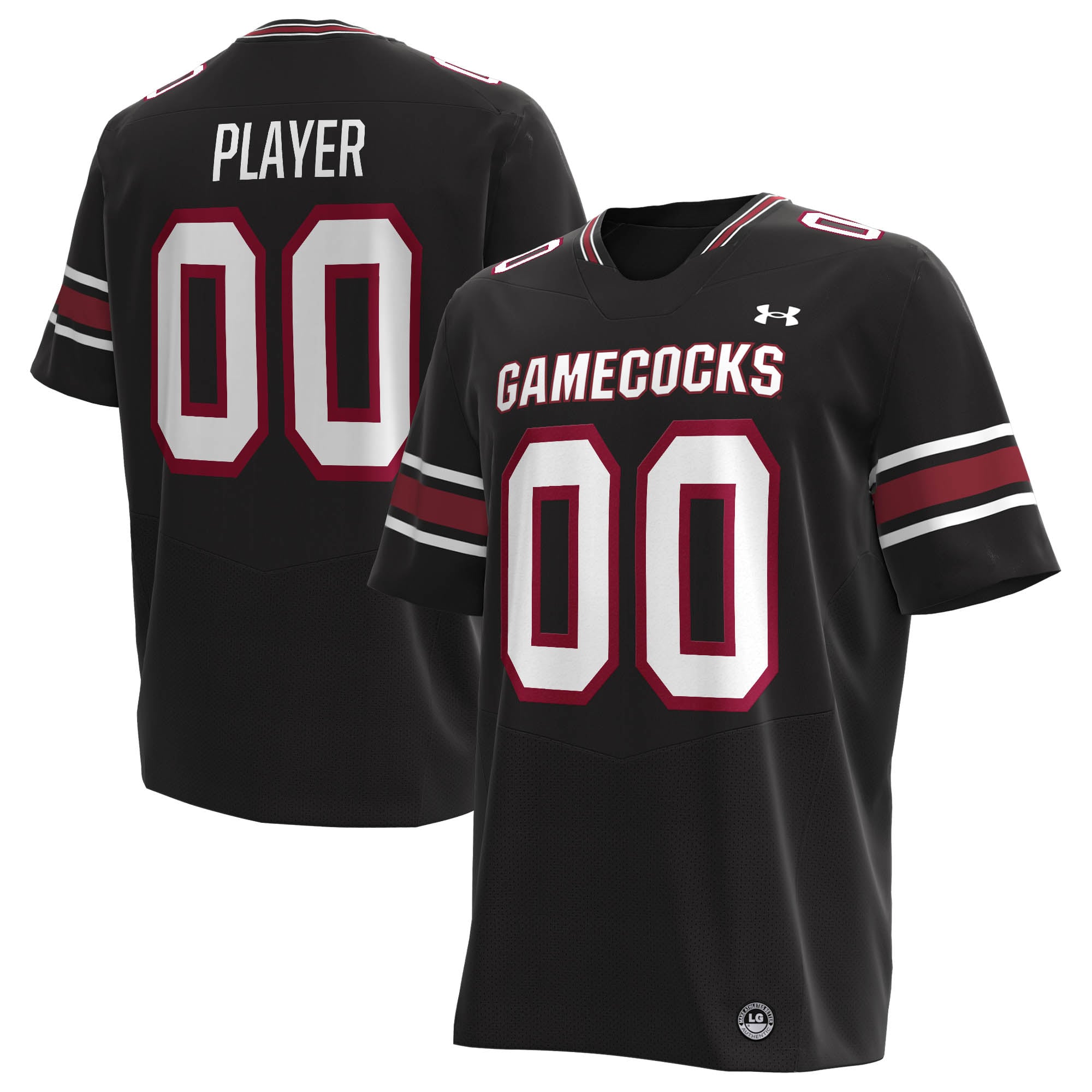 South Carolina Gamecocks Alternate Football Jersey Black - front and back view