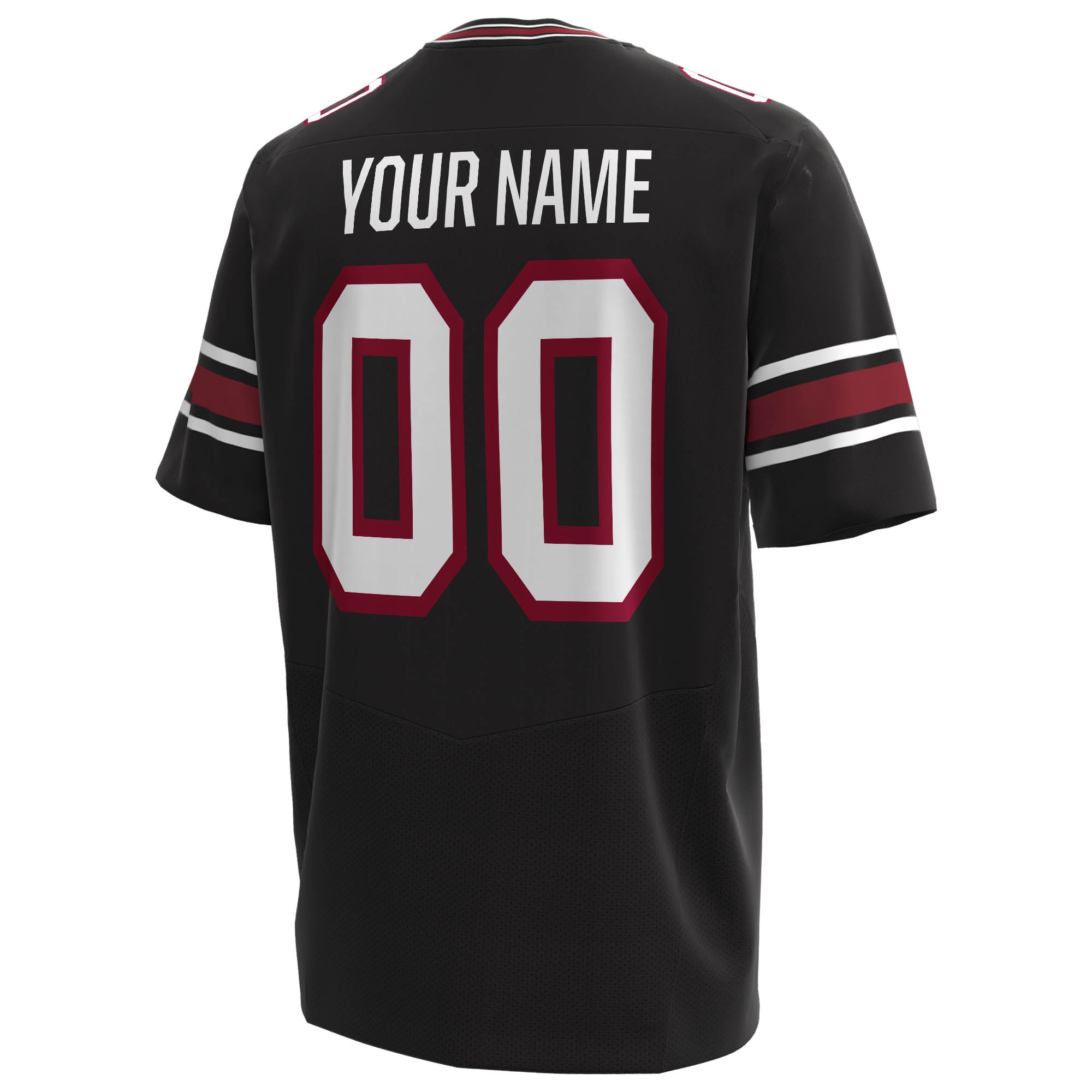 South Carolina Gamecocks Custom Football Jersey Black - back view