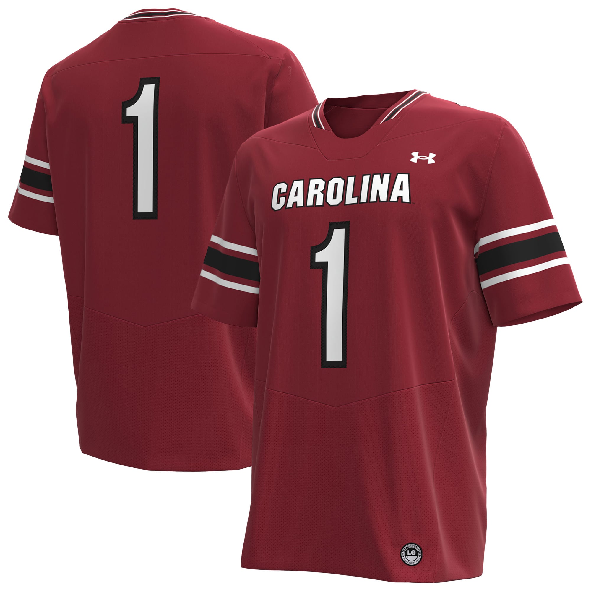 South Carolina Gamecocks Football Jersey Garnet - front and back view