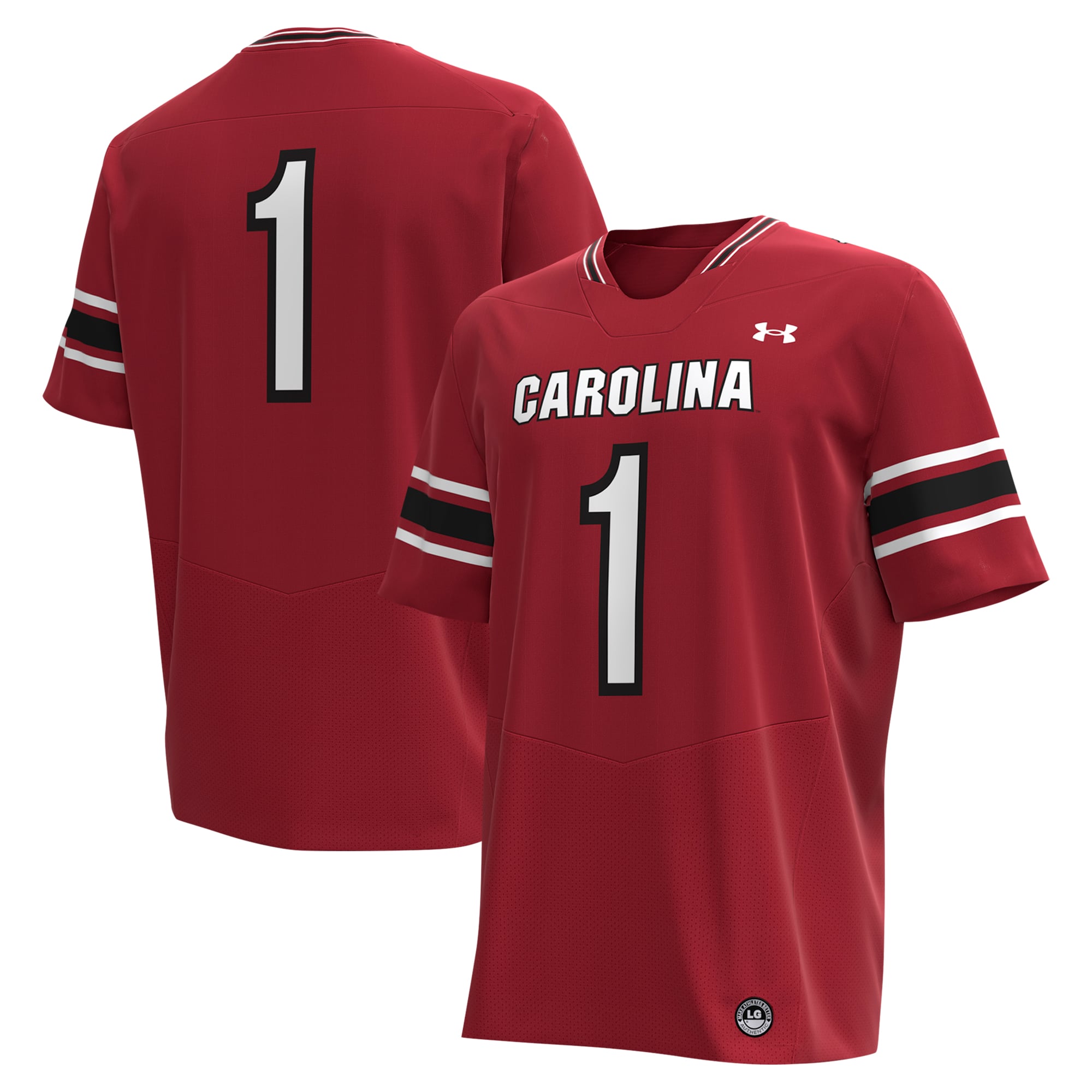 #1 South Carolina Gamecocks Football Jersey Garnet - front and back view