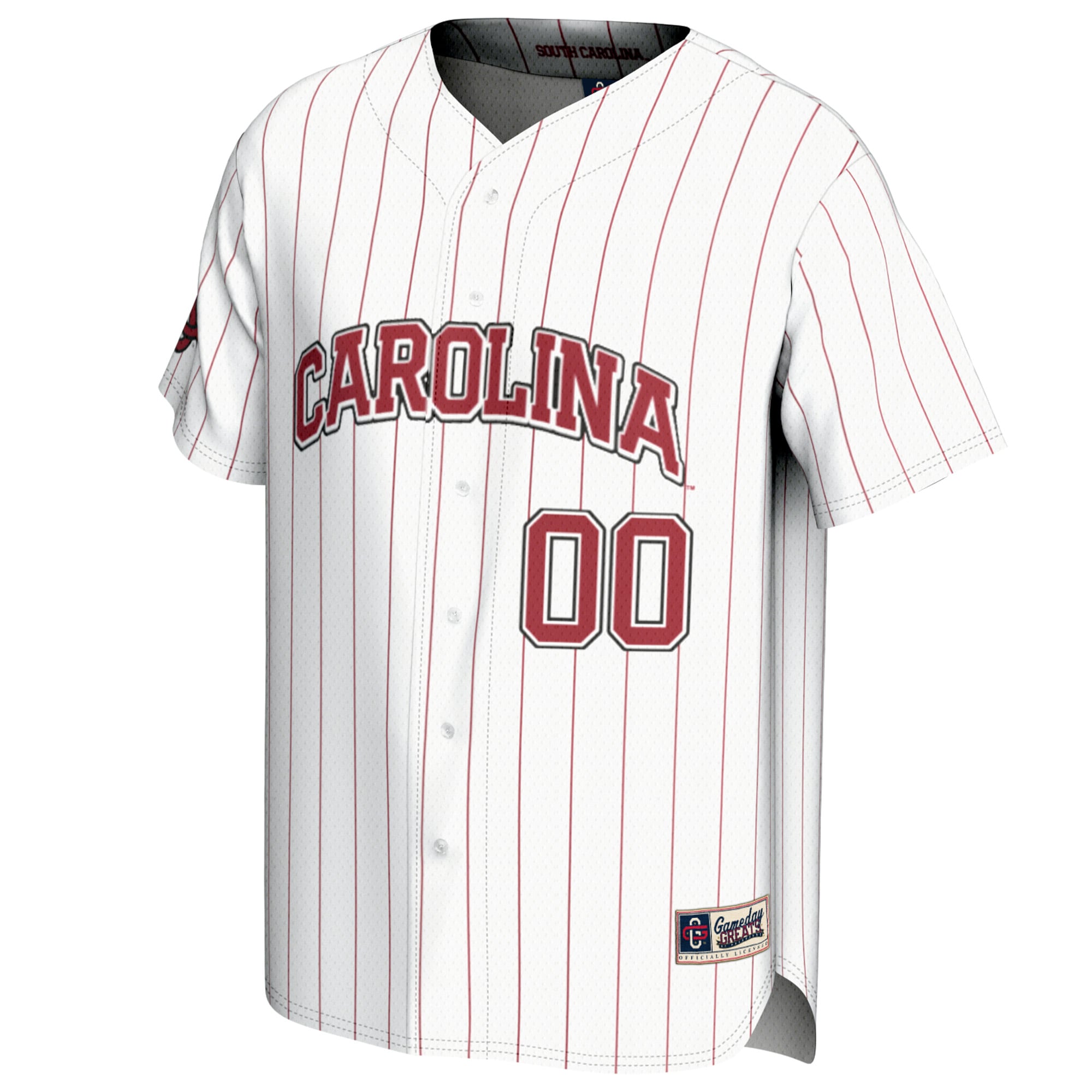 South Carolina Gamecocks Unisex Baseball Lightweight Jersey White - front view
