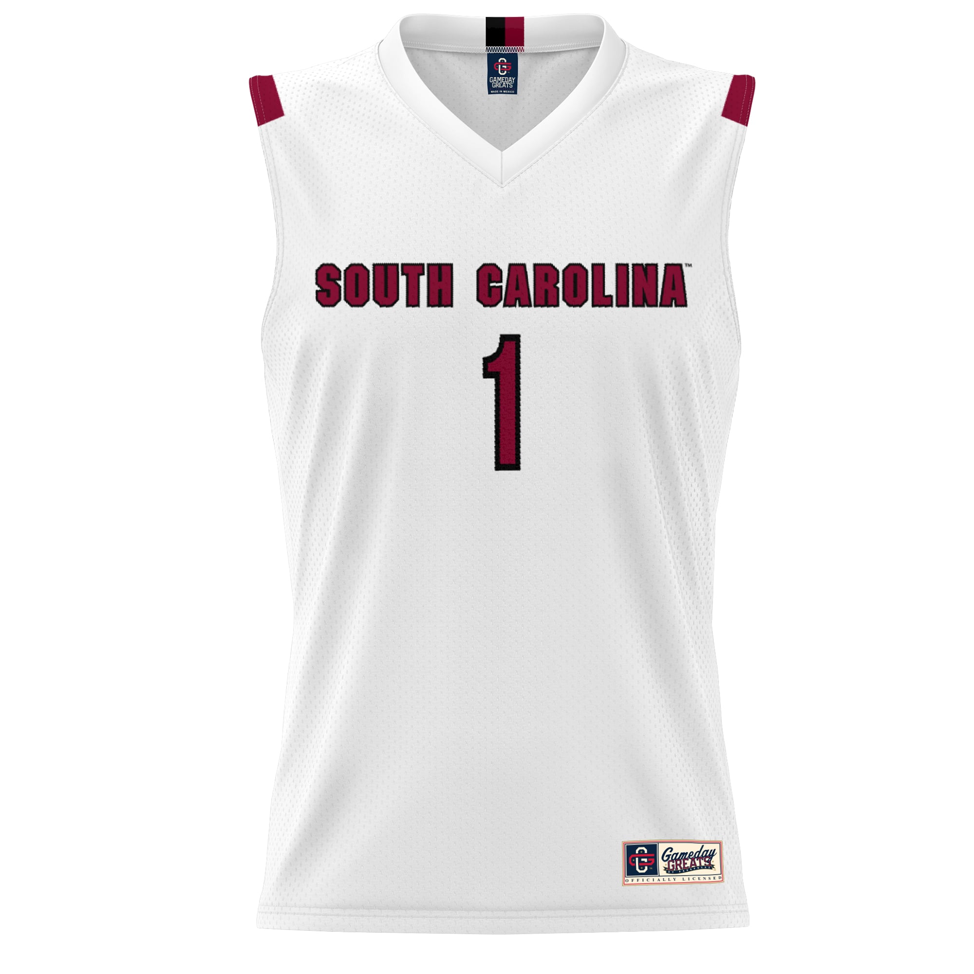 South Carolina Gamecocks Youth Lightweight Basketball Alumni Jersey White - front view