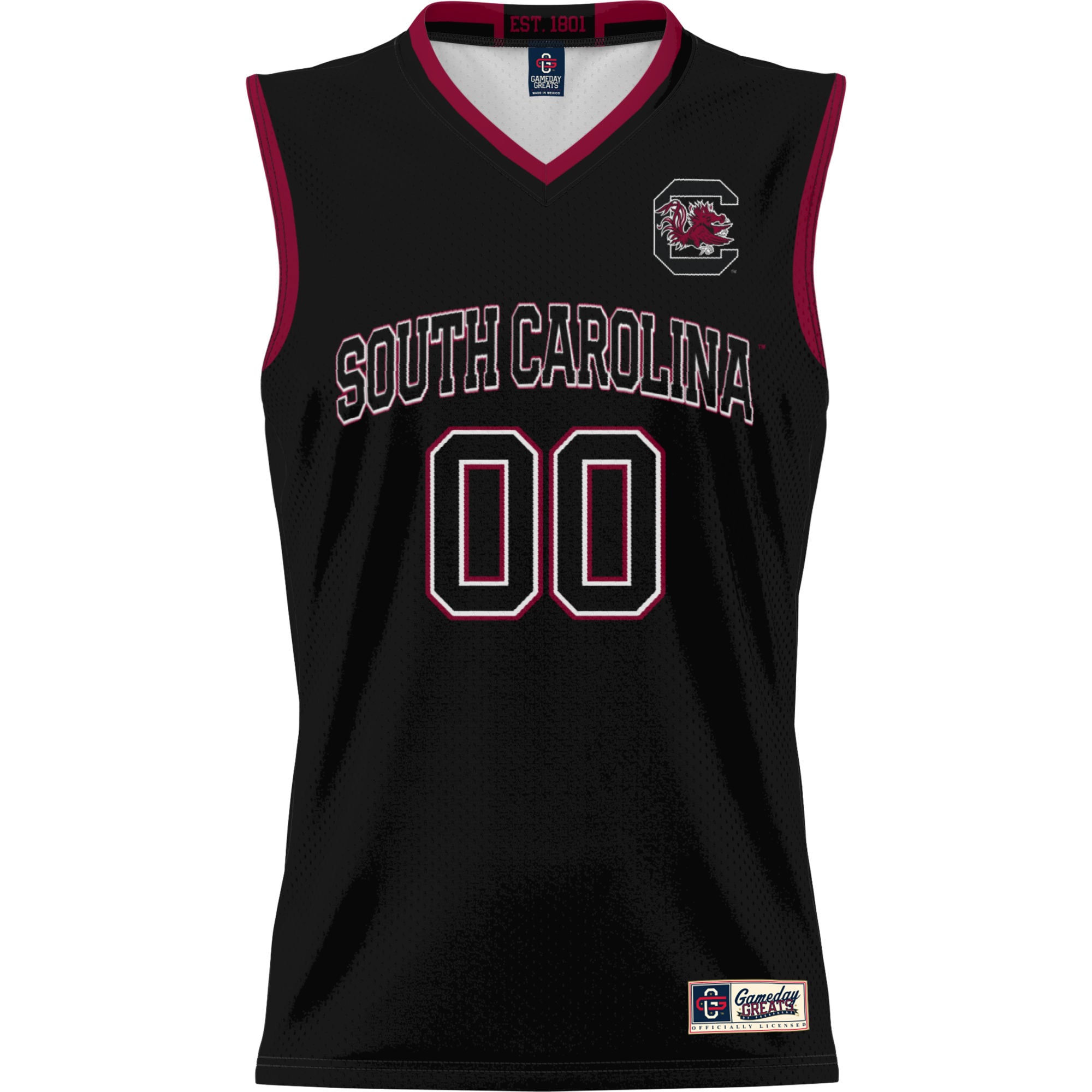 South Carolina Gamecocks Unisex Lightweight Women's Basketball Jersey Black - front view
