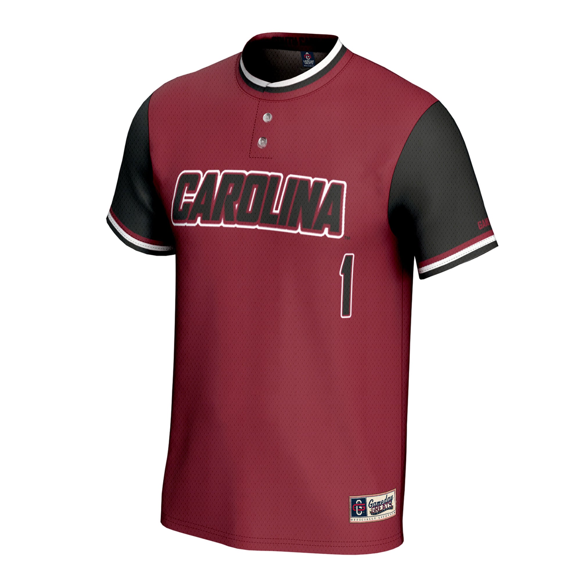 South Carolina Gamecocks Unisex Lightweight Collegiate Softball Fashion Jersey Garnet - front view