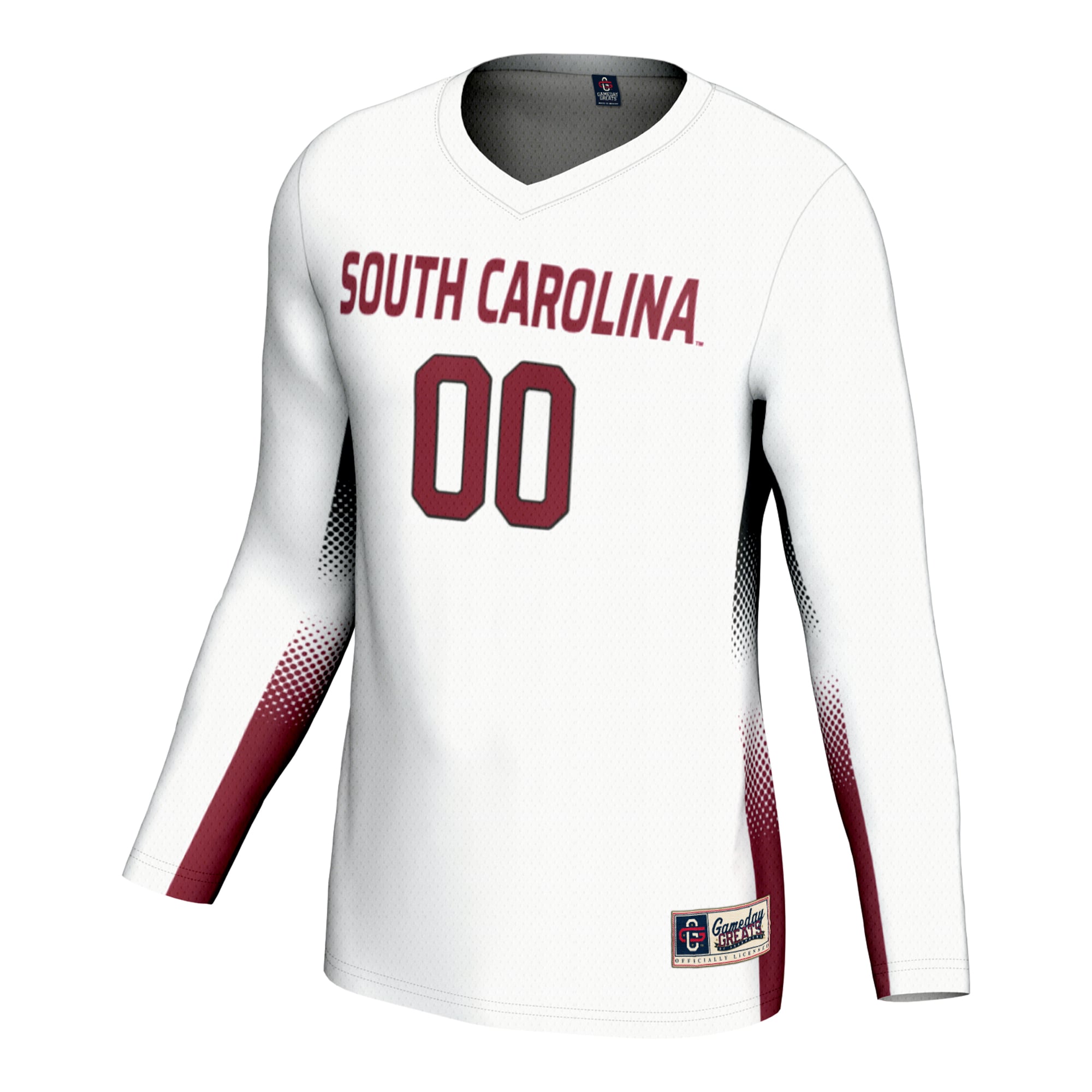 South Carolina Gamecocks Unisex Lightweight Volleyball Jersey White - front view