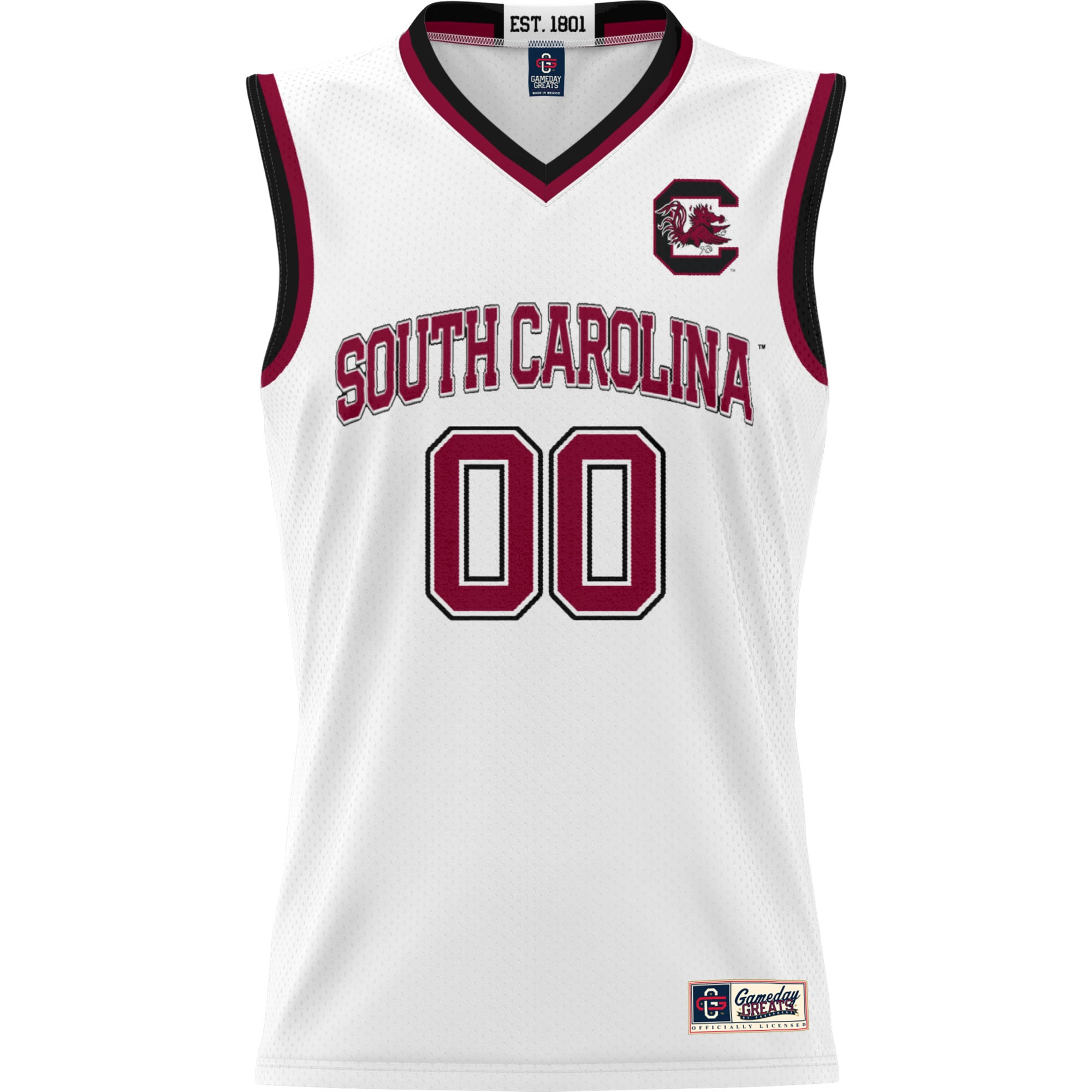South Carolina Gamecocks Youth Lightweight Men's Basketball Jersey White - front view