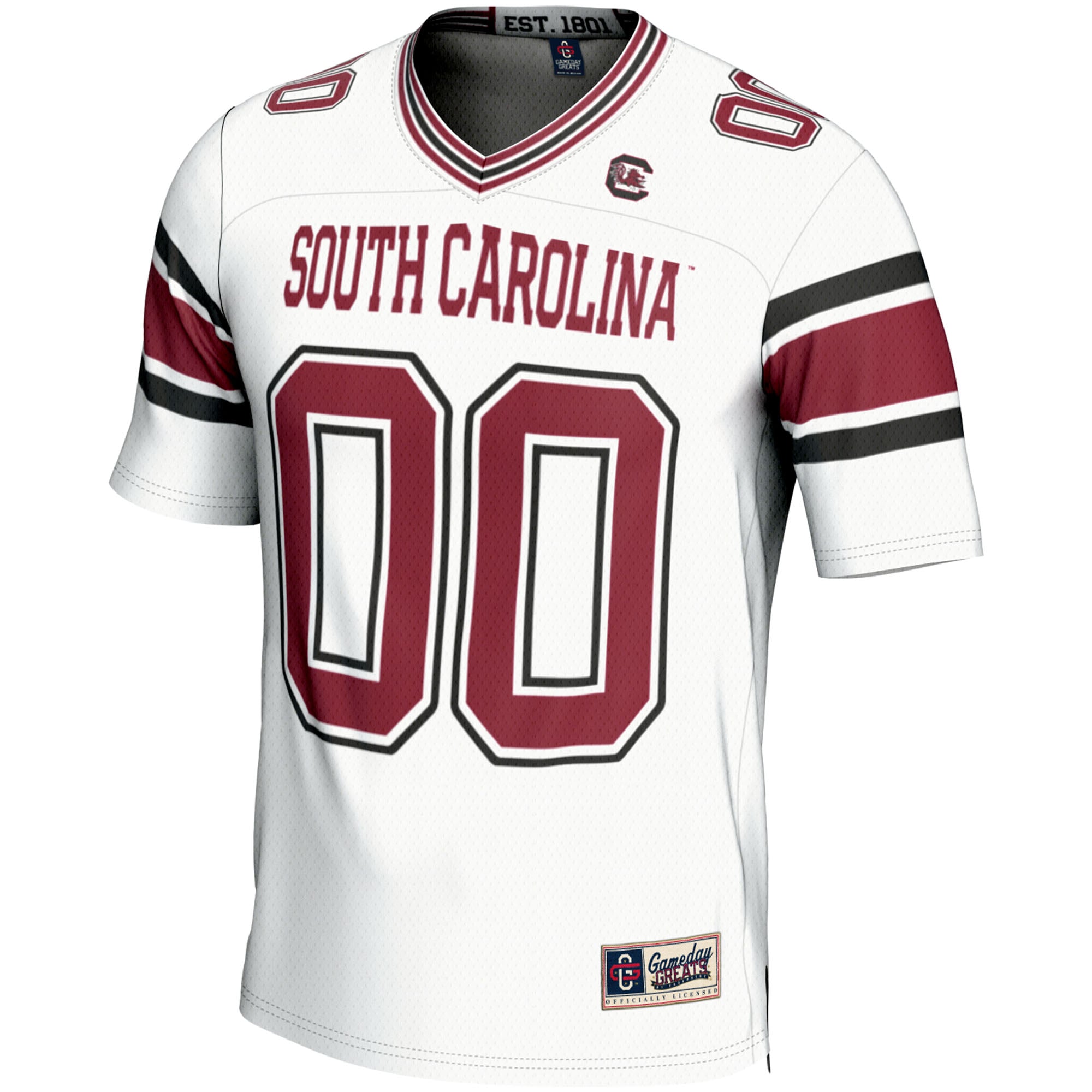 South Carolina Gamecocks Youth Football Jersey White - front view