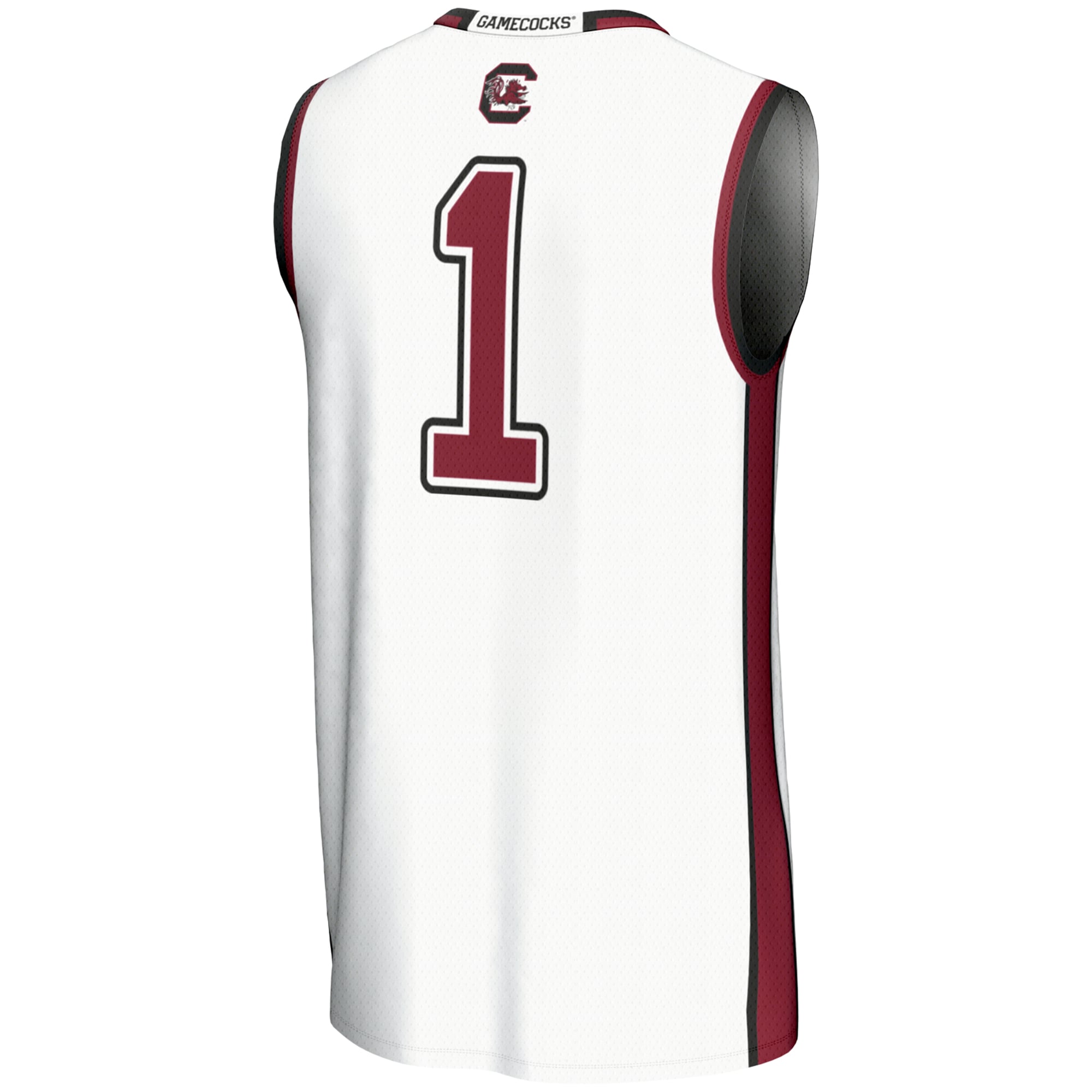 #1 South Carolina Gamecocks Youth Lightweight Basketball Jersey White - back view