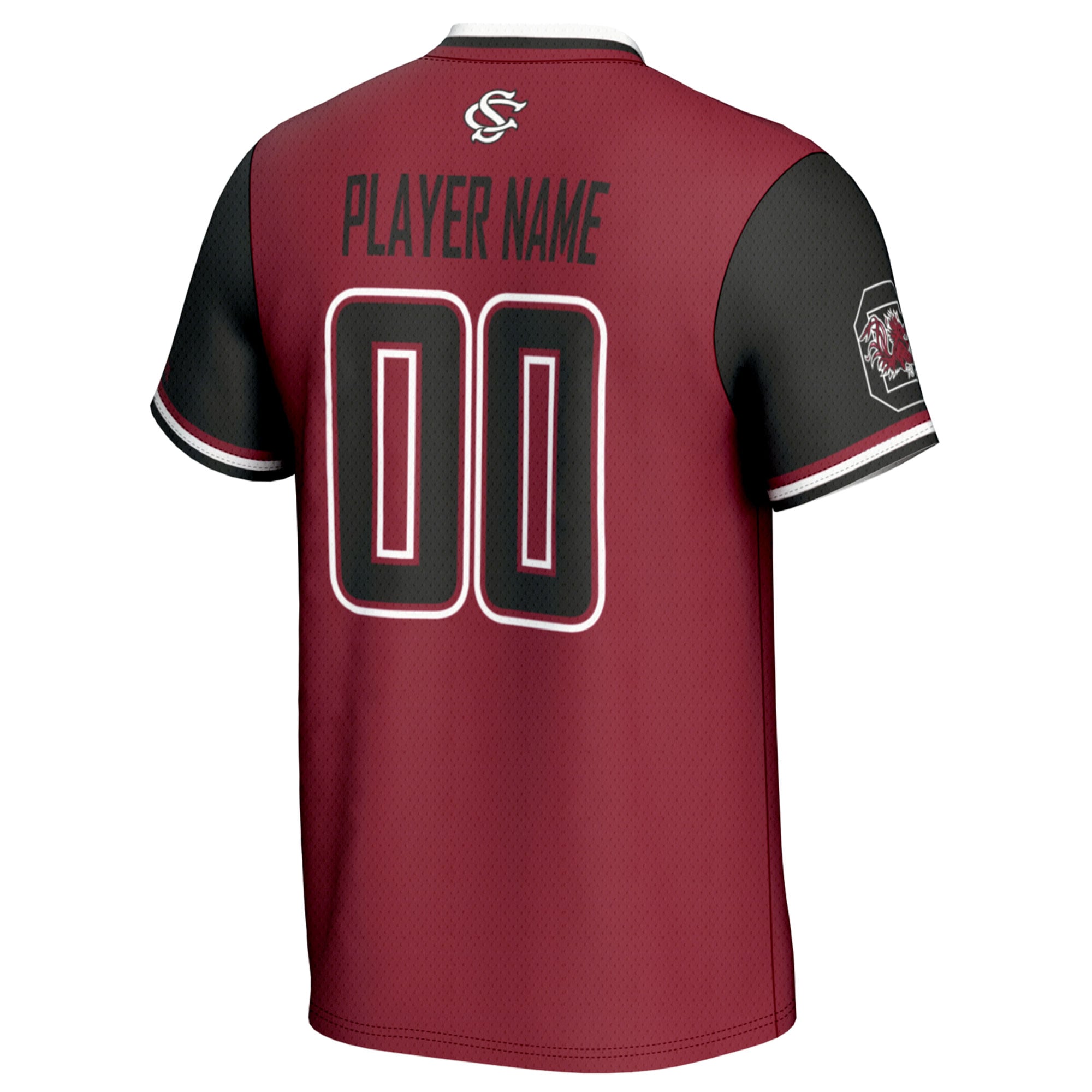 South Carolina Gamecocks Youth Lightweight Softball Jersey Garnet - back view