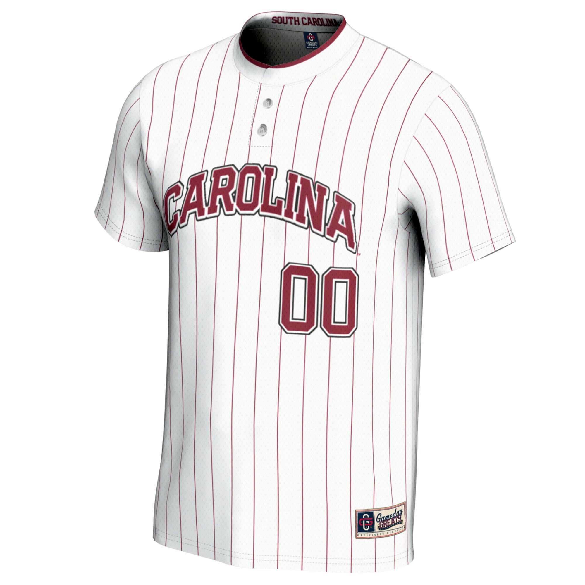 South Carolina Gamecocks Youth Lightweight Softball Jersey White - front view