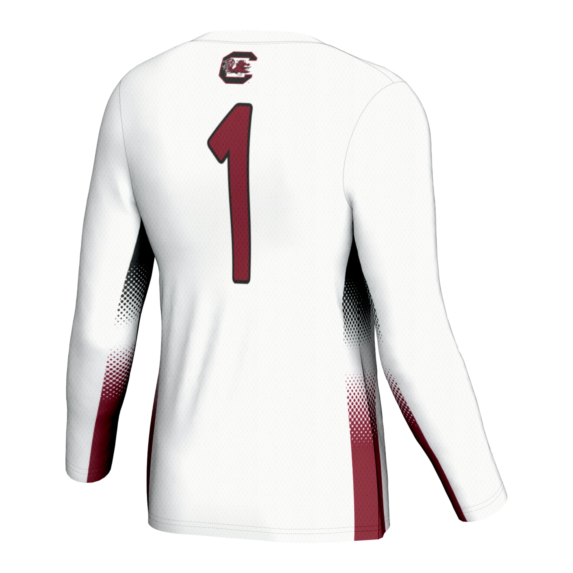 #1 South Carolina Gamecocks Youth Lightweight Women's Volleyball Jersey White - back view