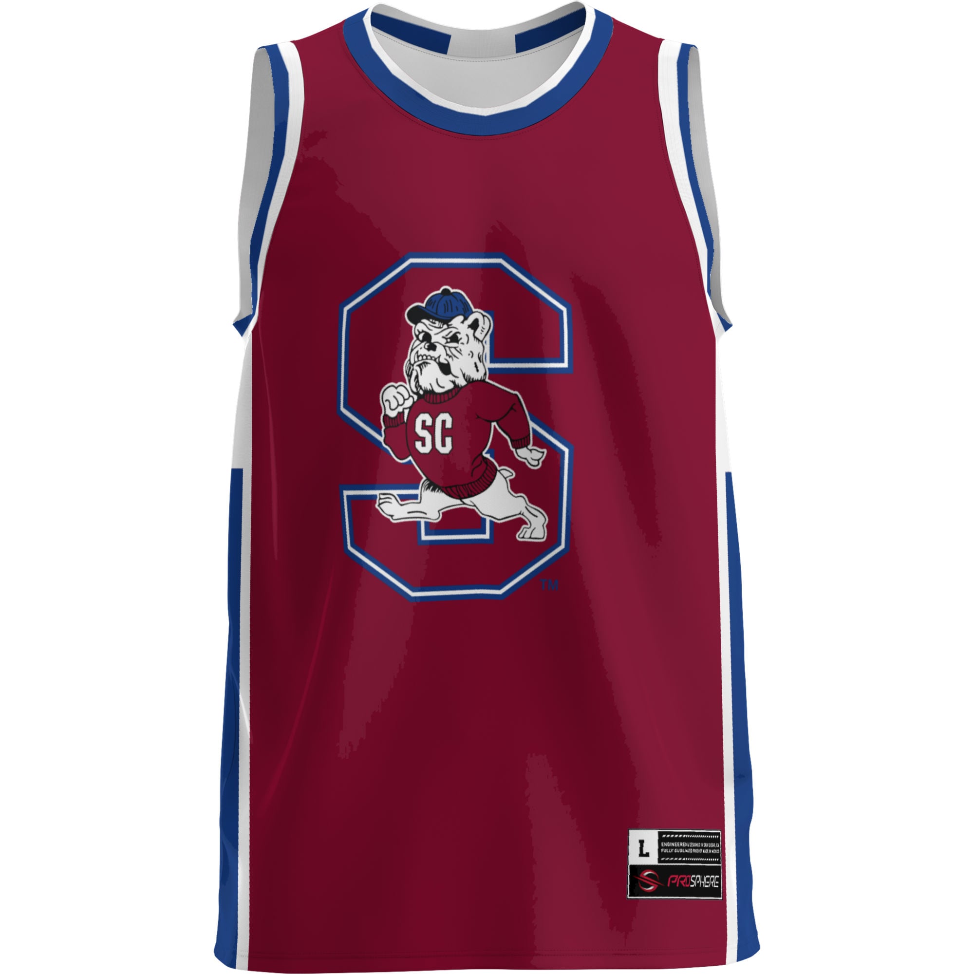 South Carolina State Bulldogs Lightweight Basketball Jersey Blue - front view