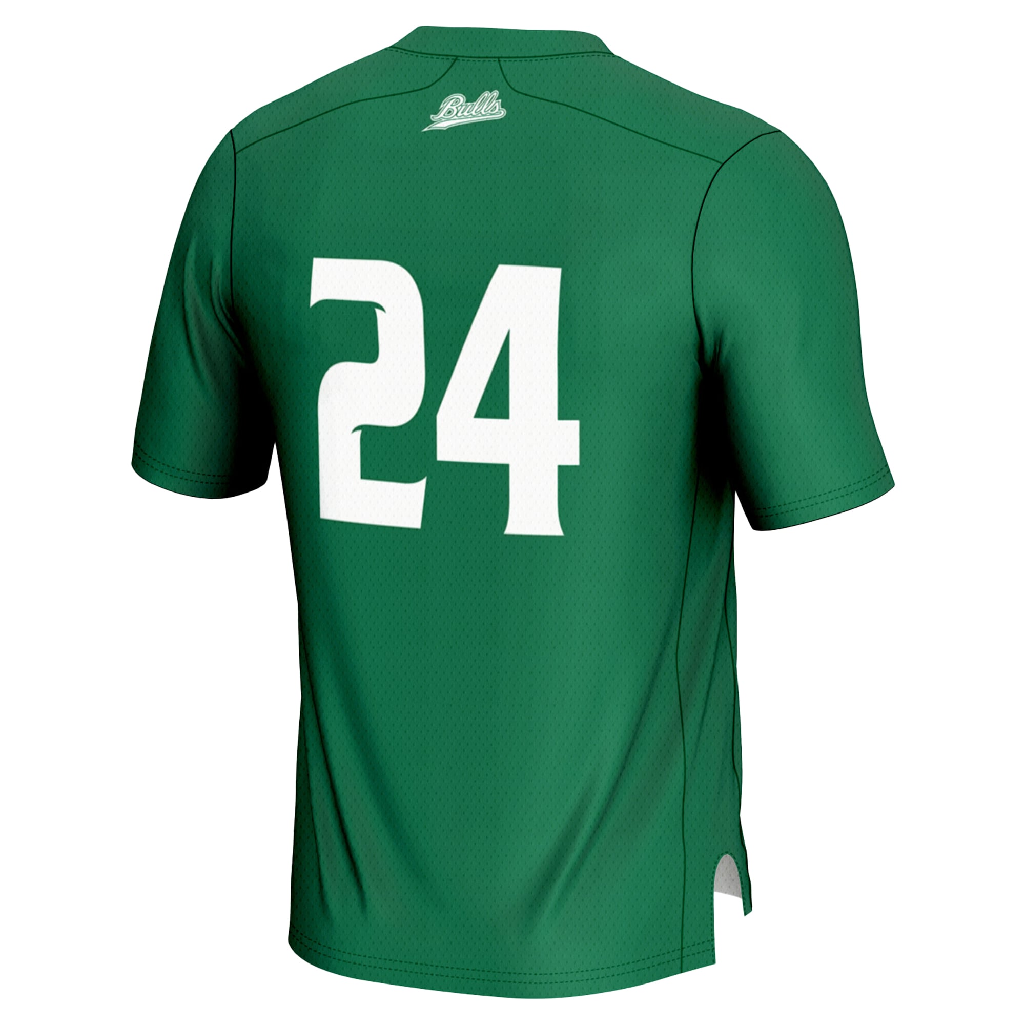 #24 South Florida Bulls Unisex Lightweight Lacrosse Jersey Green - back view