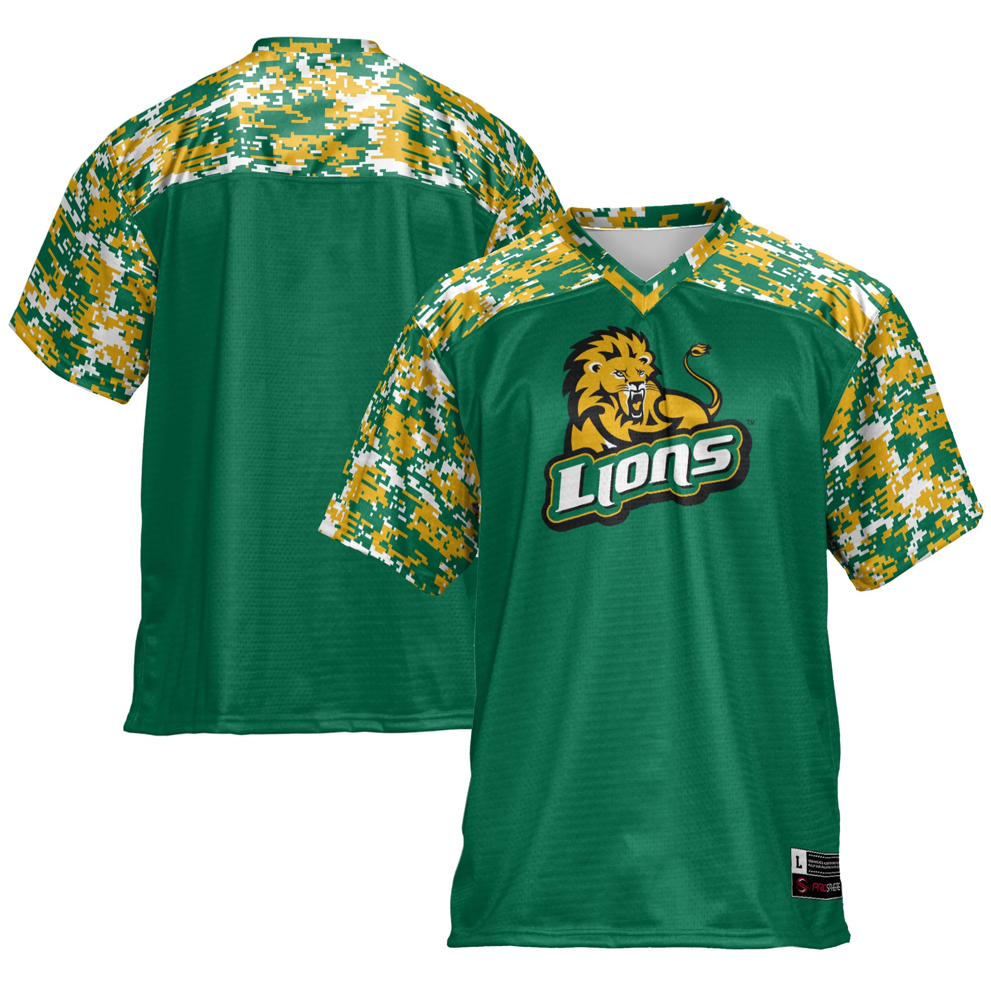 Southeastern Louisiana Lions Football Jersey Green - front and back view