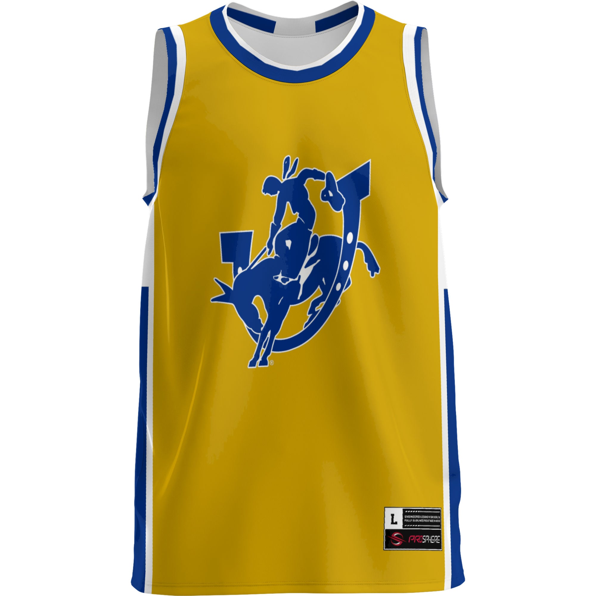 Southern Arkansas Muleriders Lightweight Basketball Jersey Gold - front view