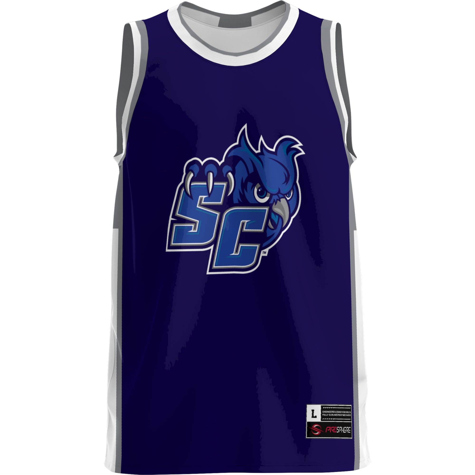 Southern Connecticut State Owls Lightweight Basketball Jersey Blue - front view