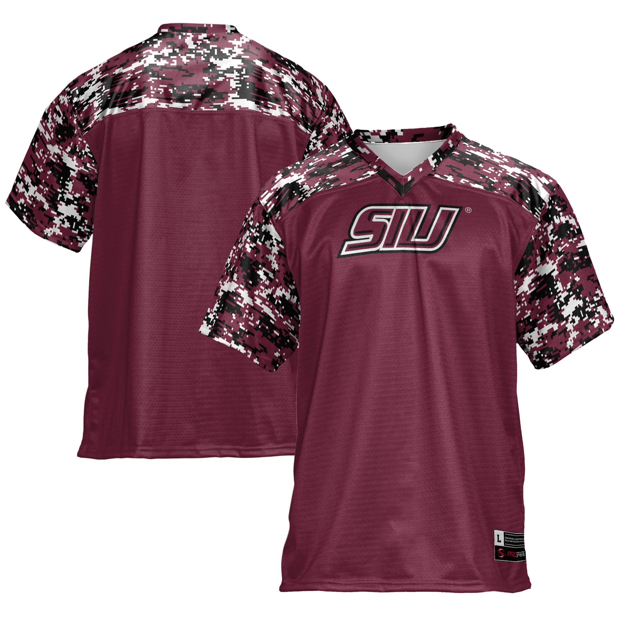 Southern Illinois Salukis Football Jersey Maroon - front and back view