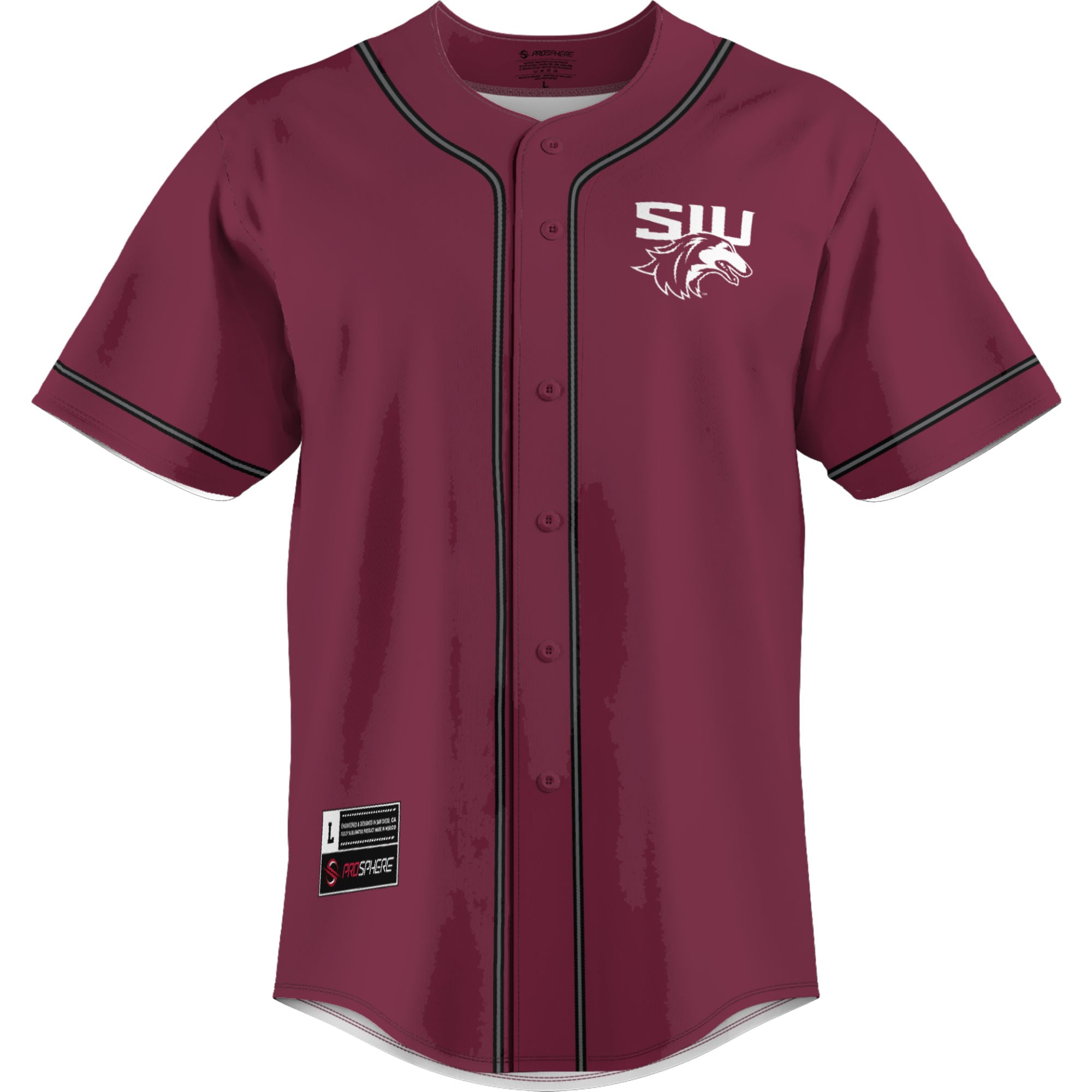 Southern Illinois Salukis Lightweight Baseball Jersey Maroon - front view